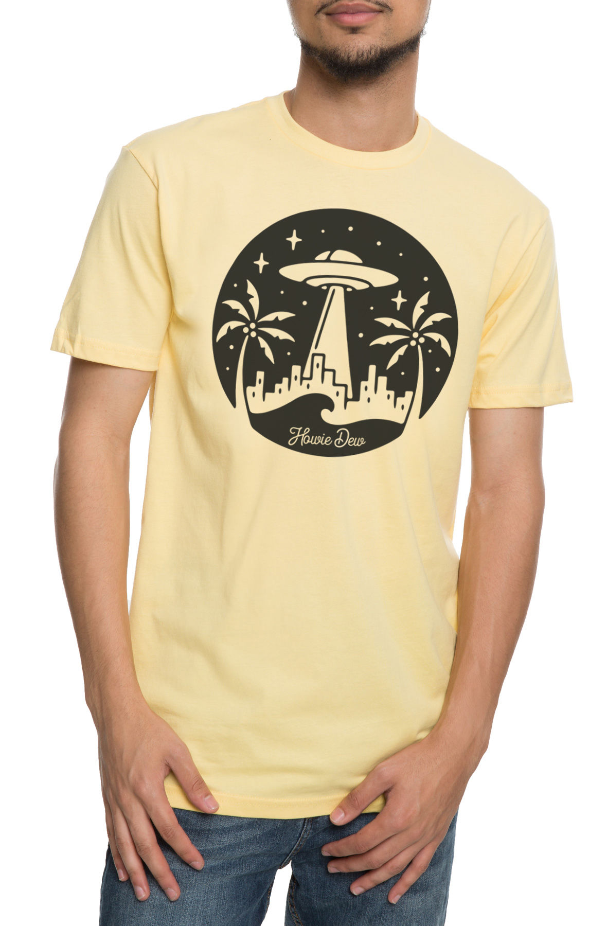 The UFO Logo Tee in Banana Cream