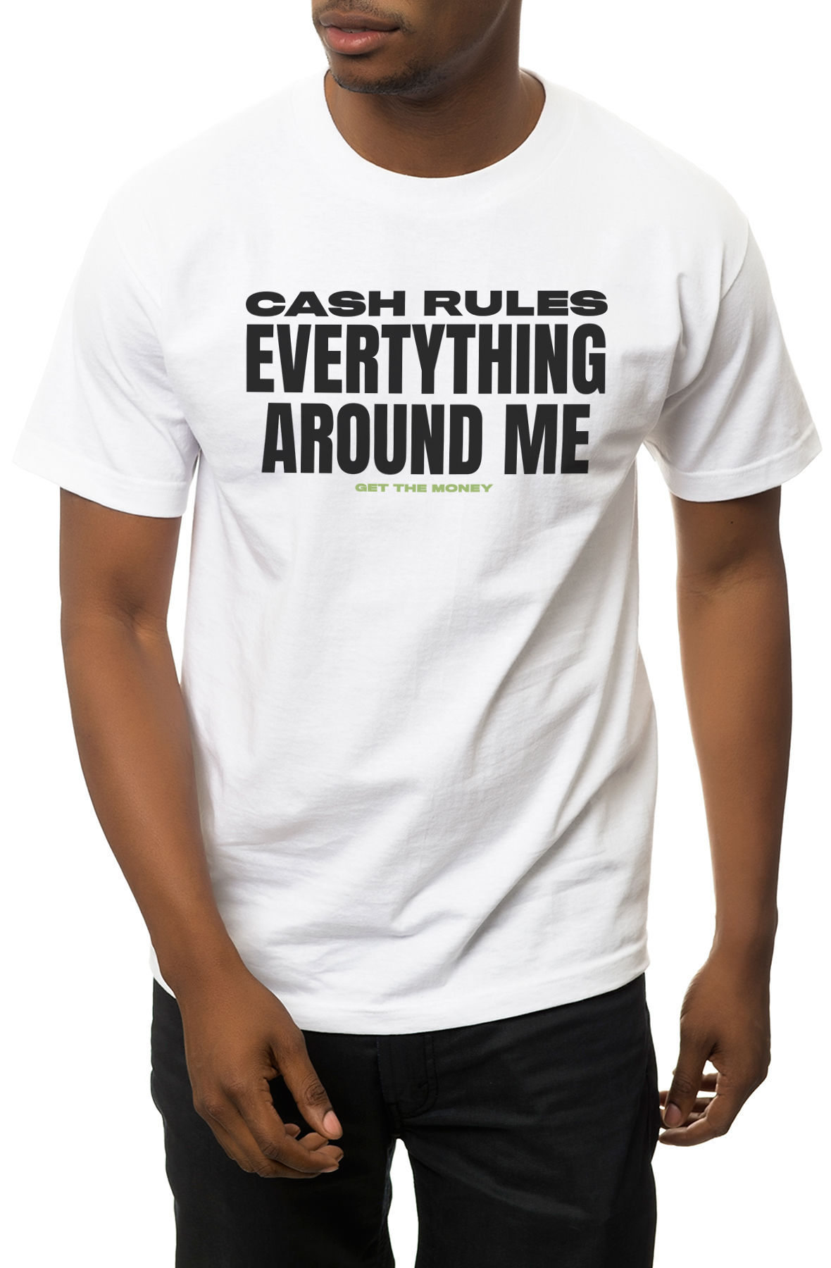 The Cash Rules Tee in White