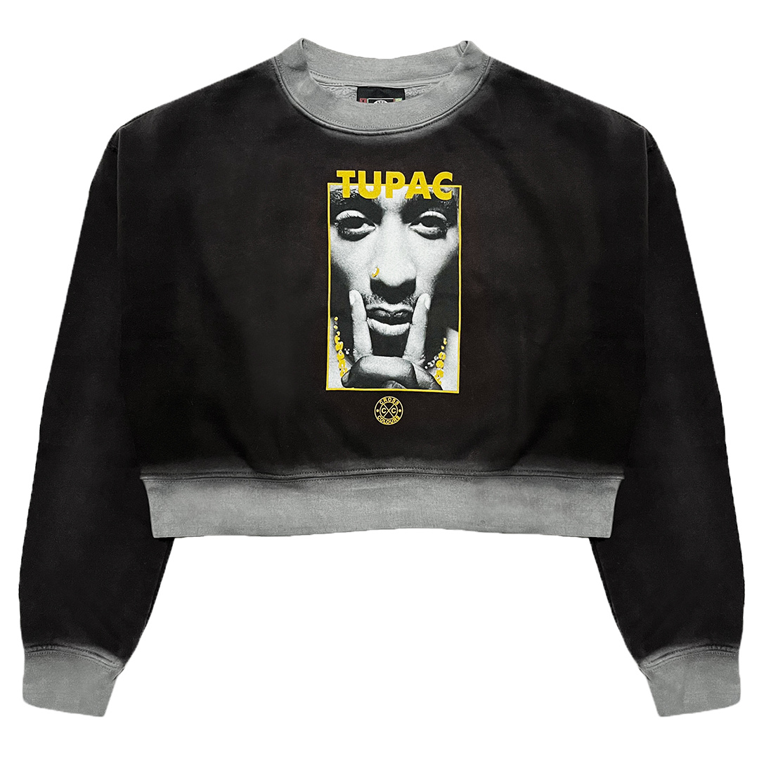 Tupac clearance cropped hoodie