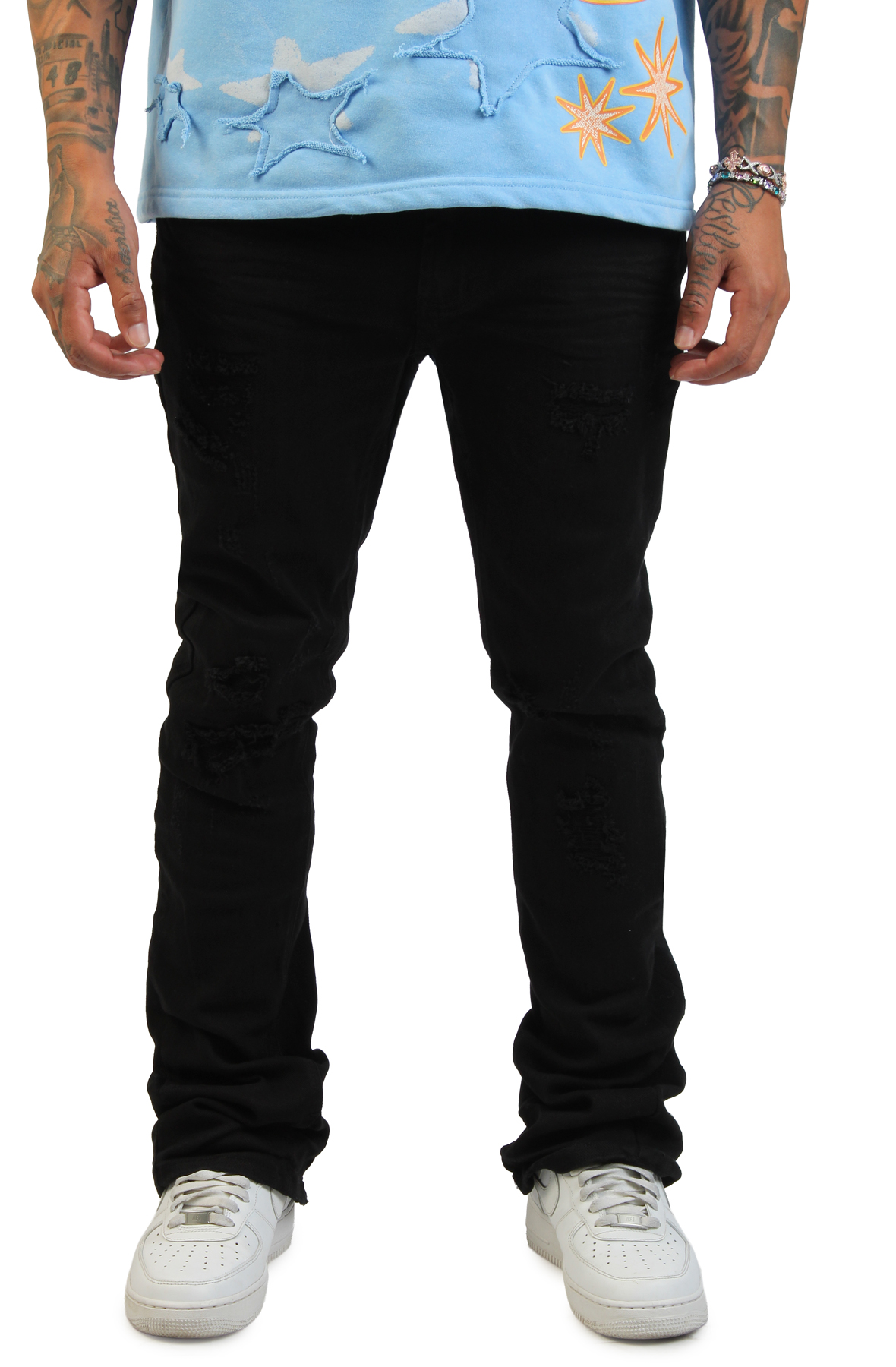 Judkins Distressed Flair Jeans