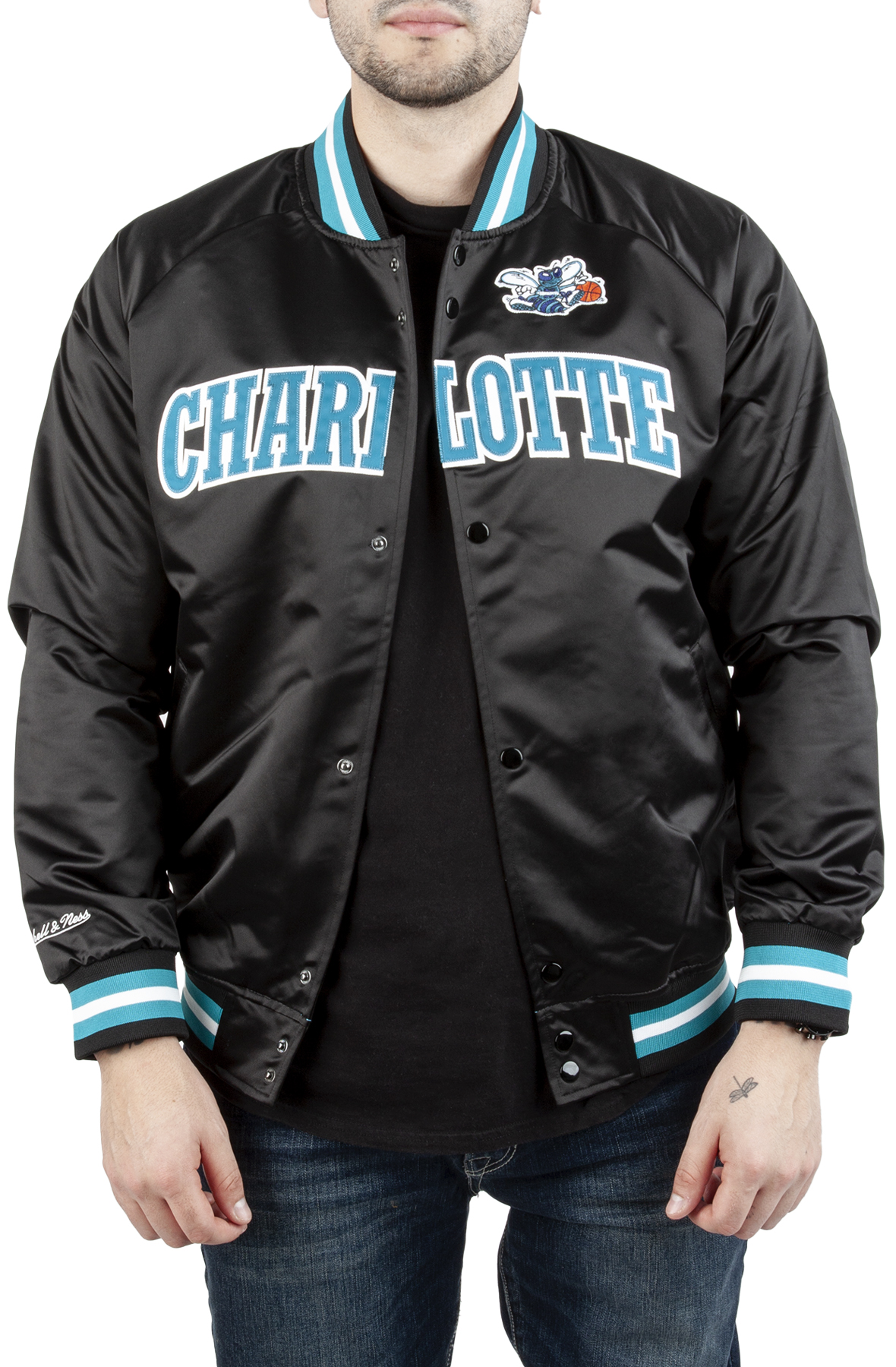 NBA, Jackets & Coats, Vintage 9s Starter Charlotte Hornets Embroidered  Denim Jacket