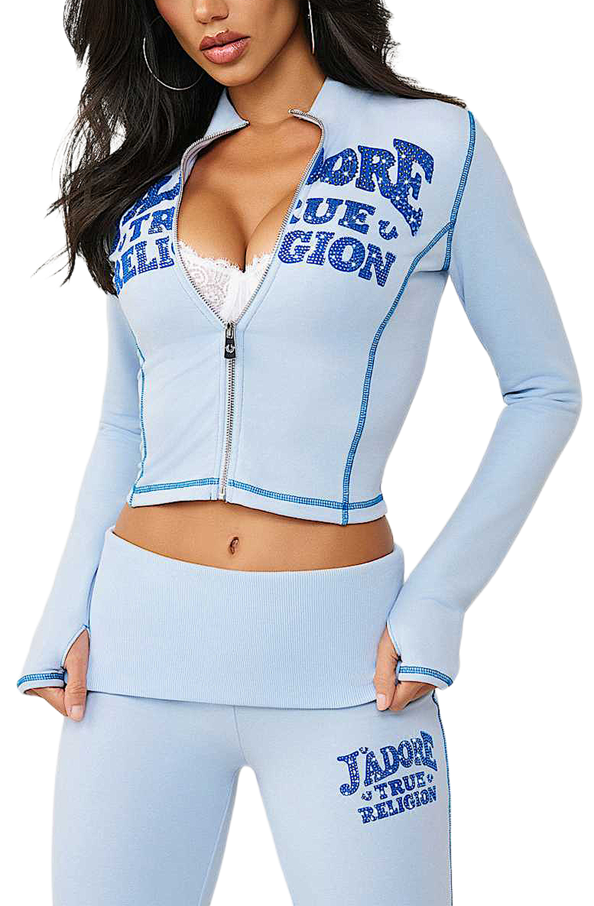 Crystal J'adore Terry Zip-Up Jacket