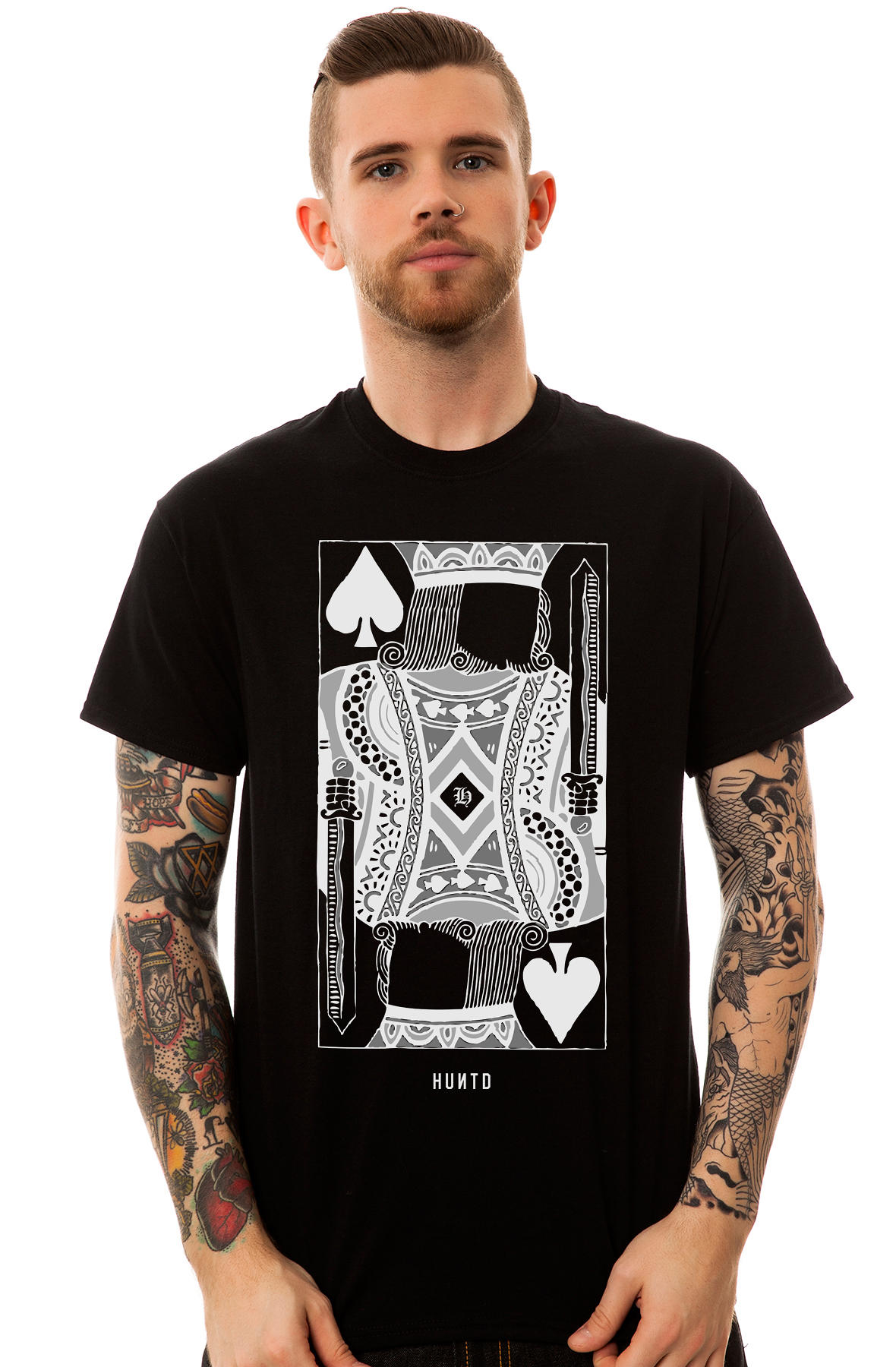 The Faceless King Tee in Black
