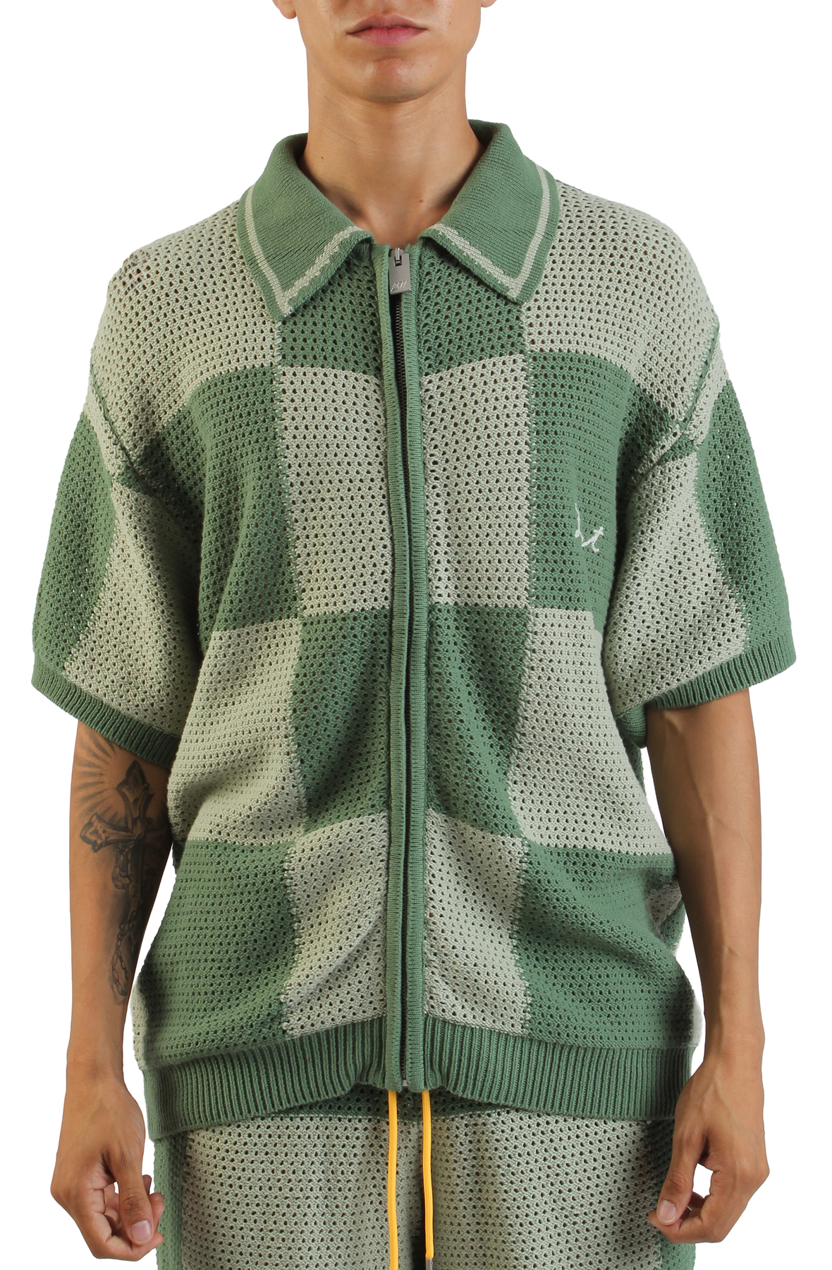 Checkered Crochet Shirt