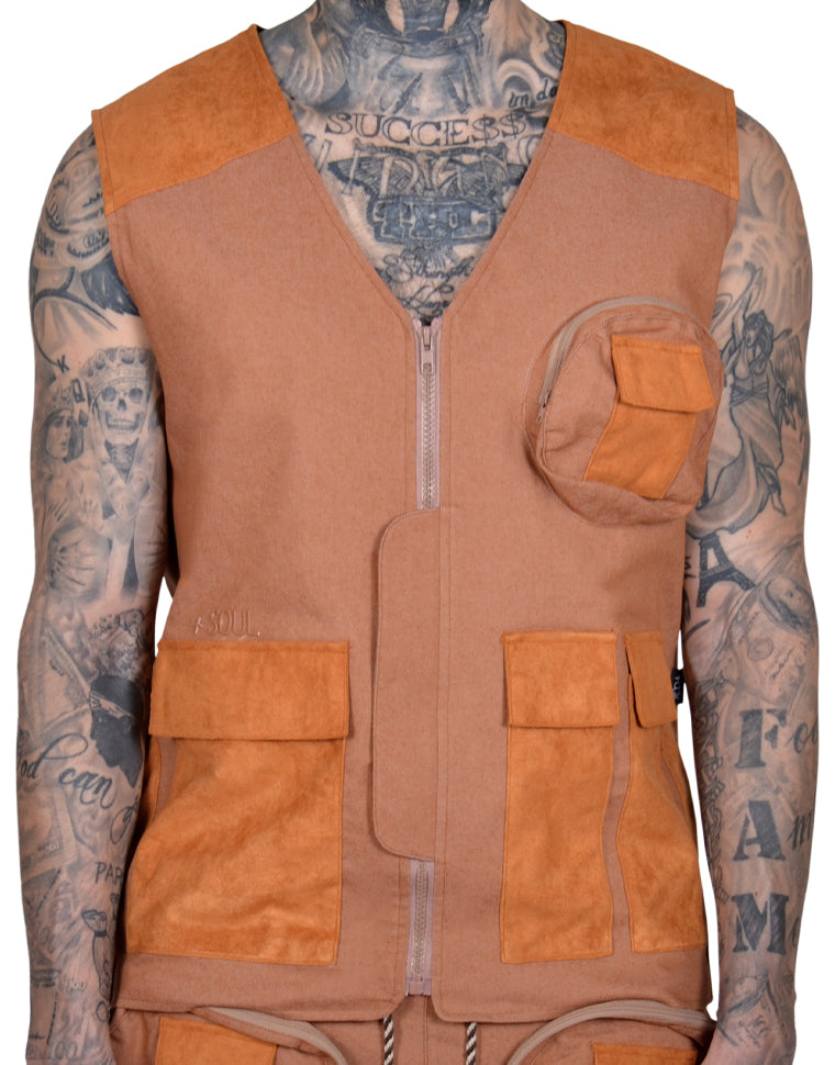 ateliergg traditional vest (ギルバート) 2 THE HIDEOUT CLOTHING + Soul Round Pocket Utility Vest