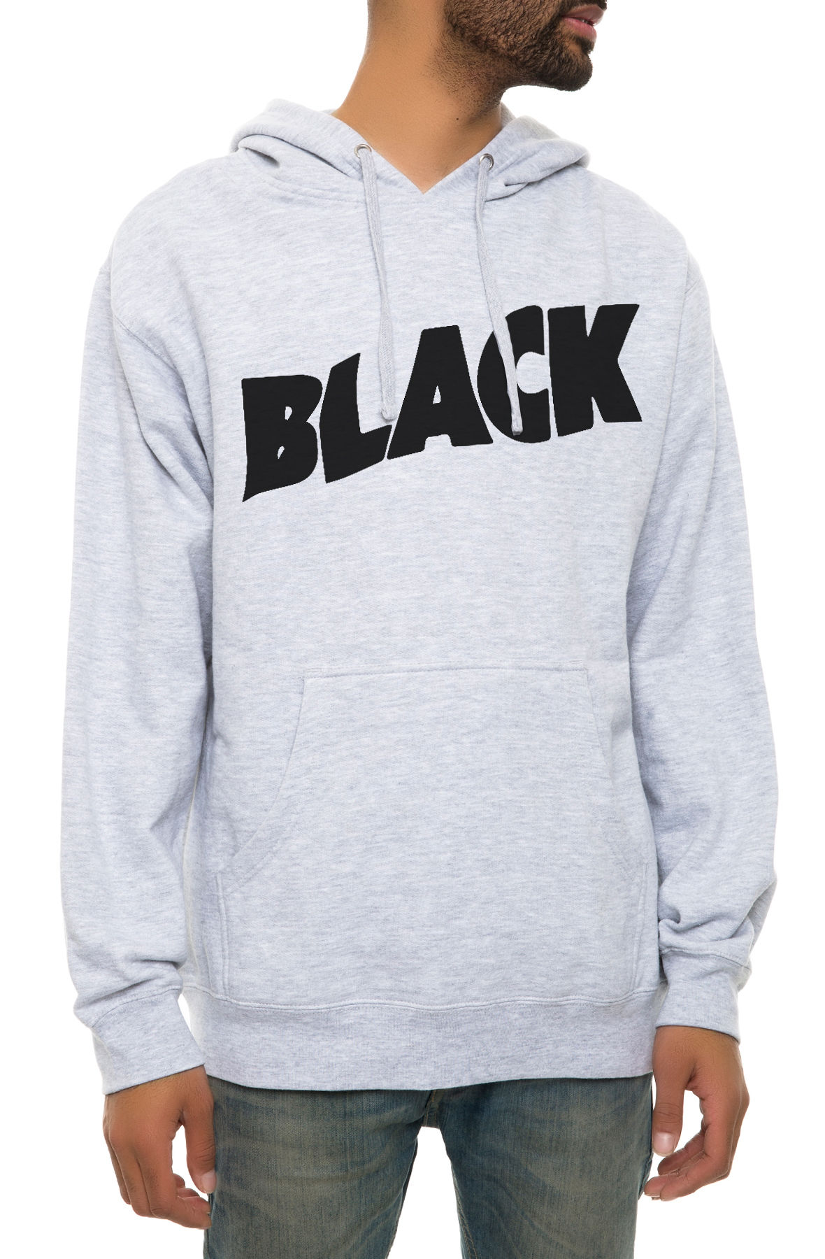 The Black Wave Hoodie in Heather Grey