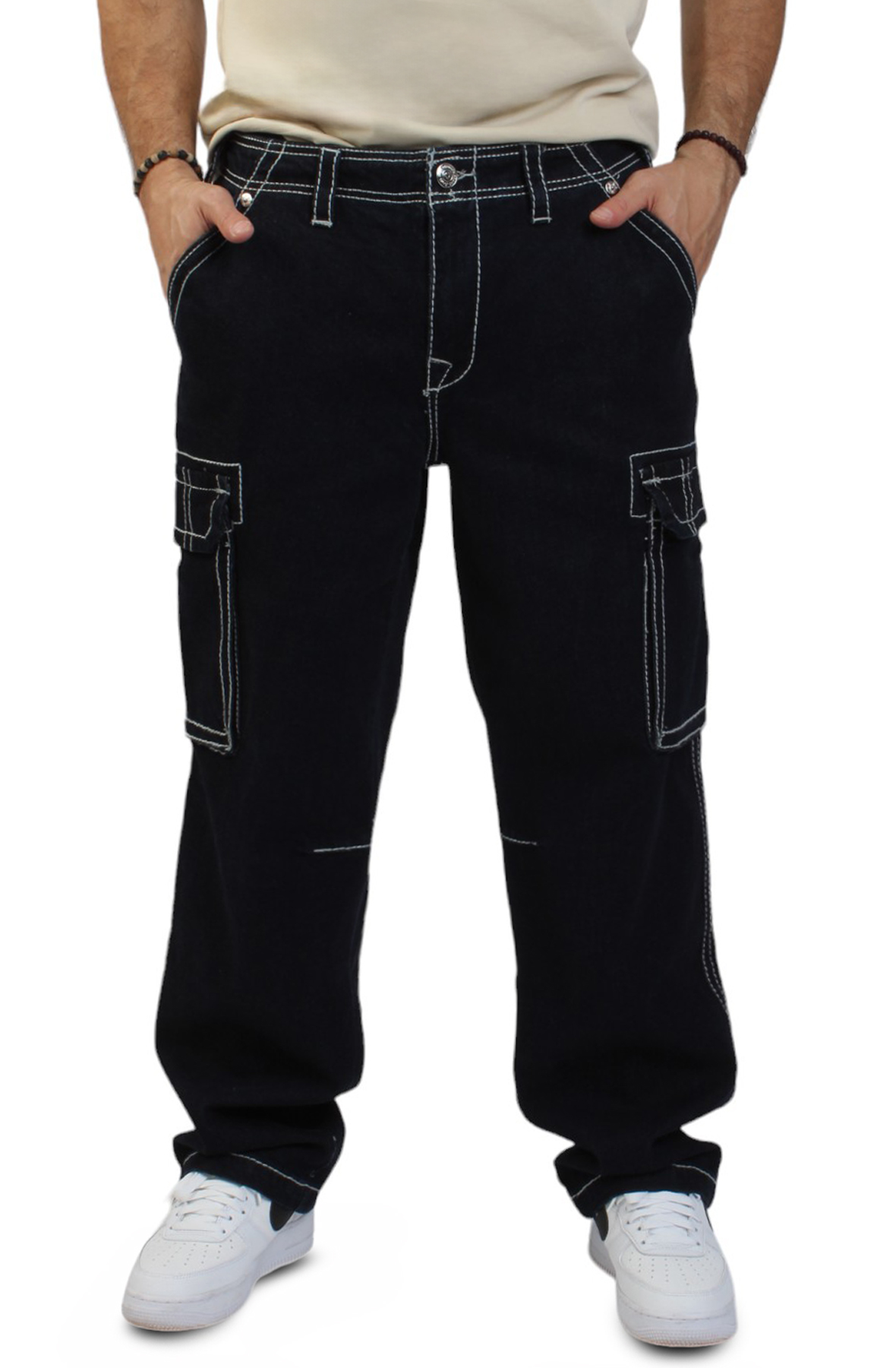 Baggy Big T Denim Cargo Pant