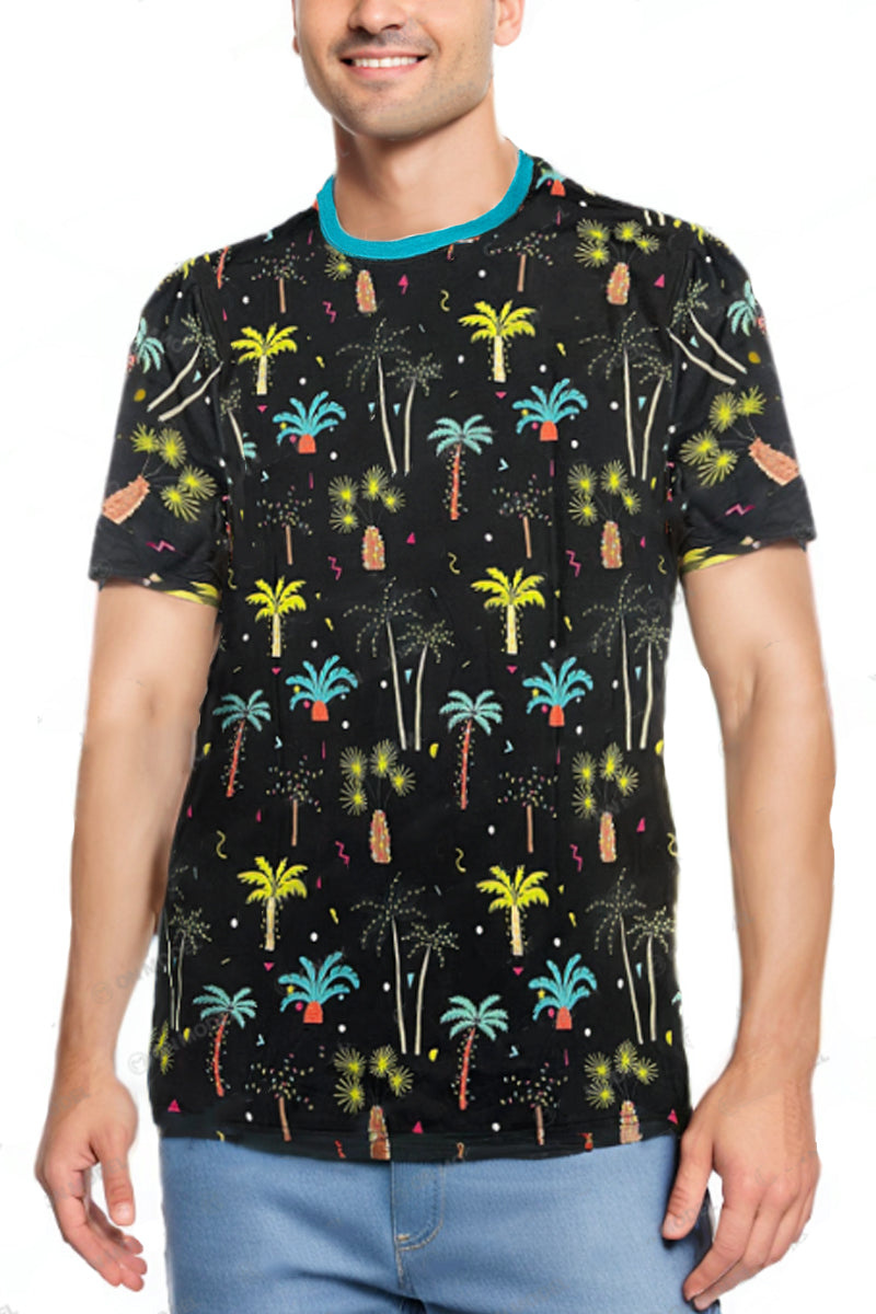 Neon Palm Print Tee