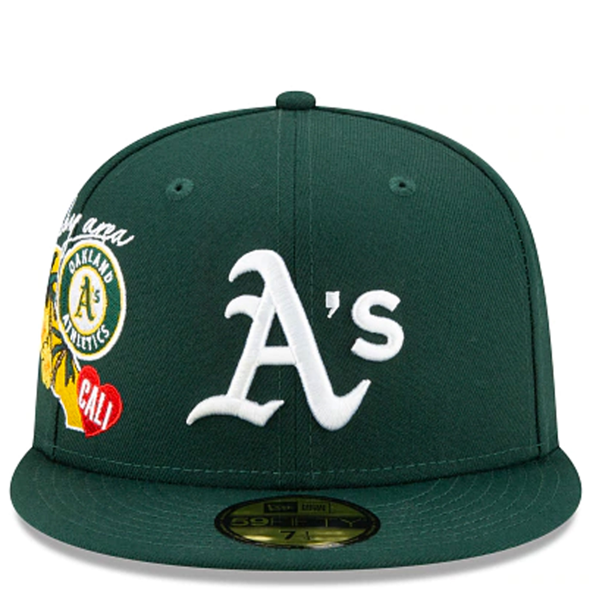 New Era Men's Oakland Athletics 59Fifty Road Green Authentic Hat