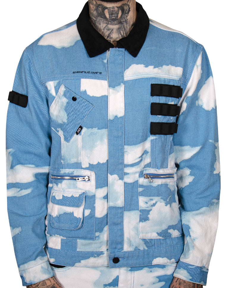 + Rifle Cloud Bleached Denim Jacket