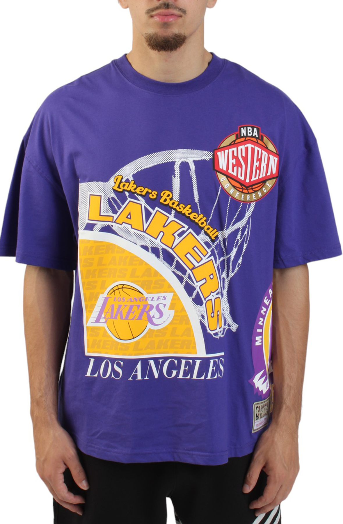 Logo Blast HWC Los Angeles Lakers Short Sleeve T-Shirt