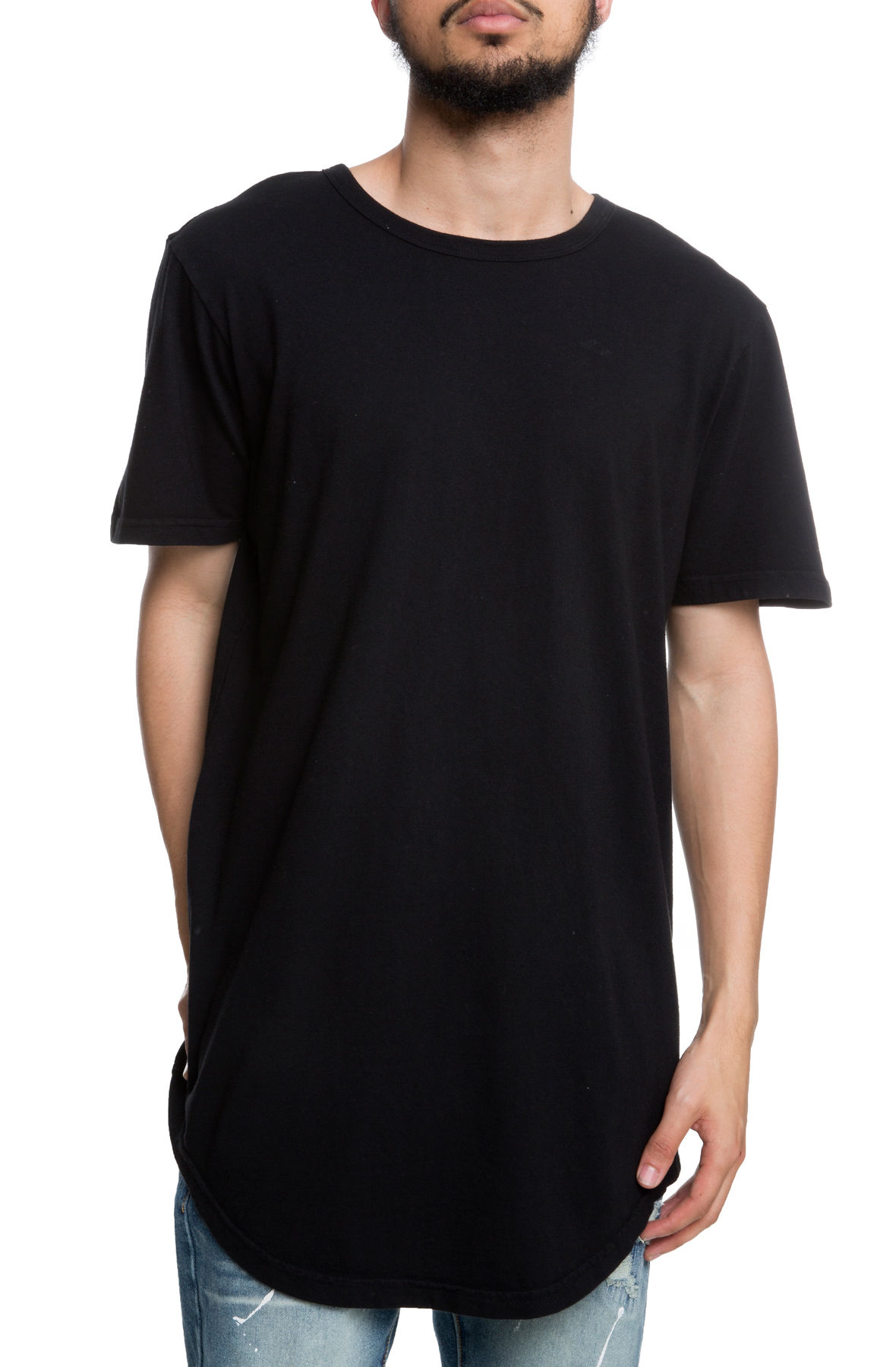 The CB Tall Scoop Tee in Black