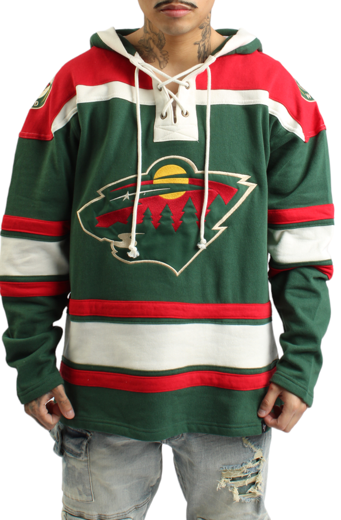 Minnesota Wild Vintage Superior '47 Lacer Hood