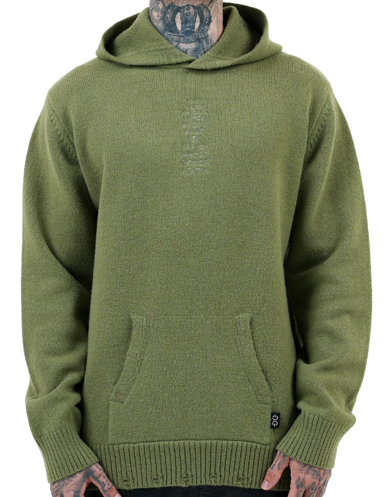 Love Language Pre-washed Knit Hoodie