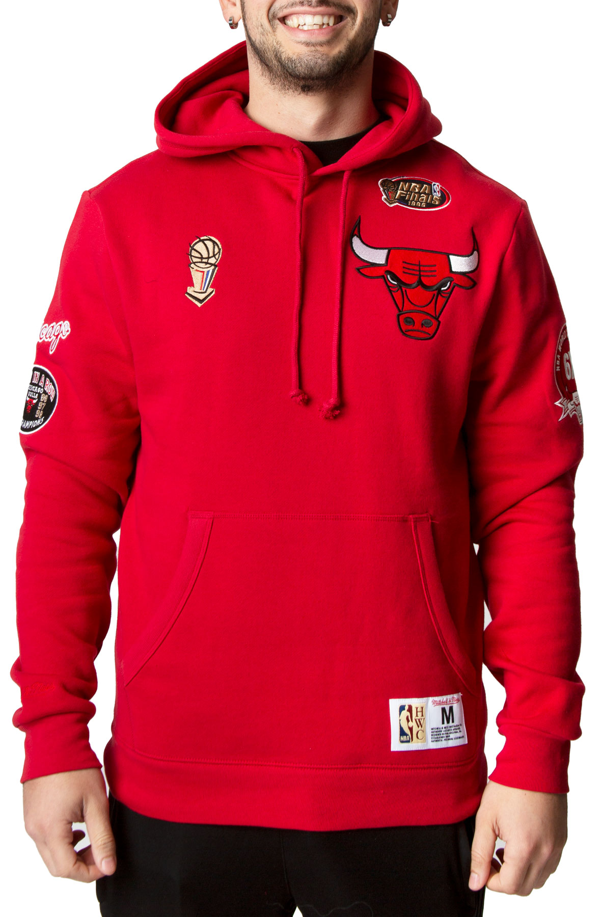 Mitchell & Ness NBA Chicago Bulls Champ City Red Black Pullover Hoodie  Men’s Size Medium NWT | SidelineSwap