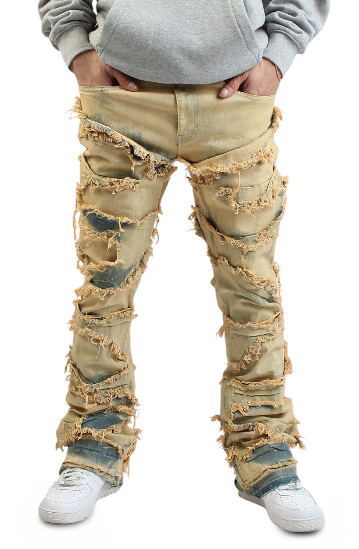 Chaos Stacked Shredded Jean