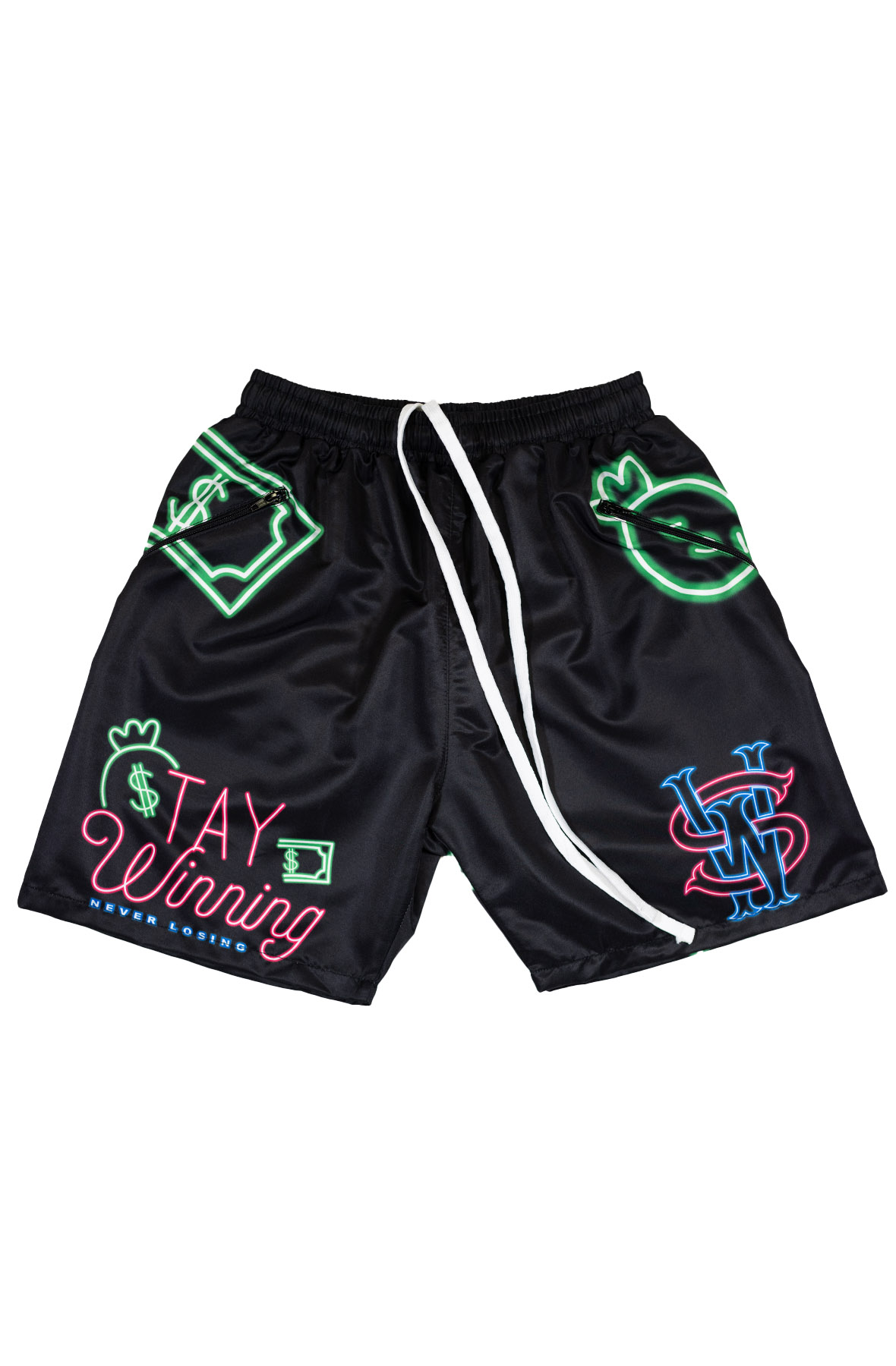 Stay Winning Neon Money Shorts