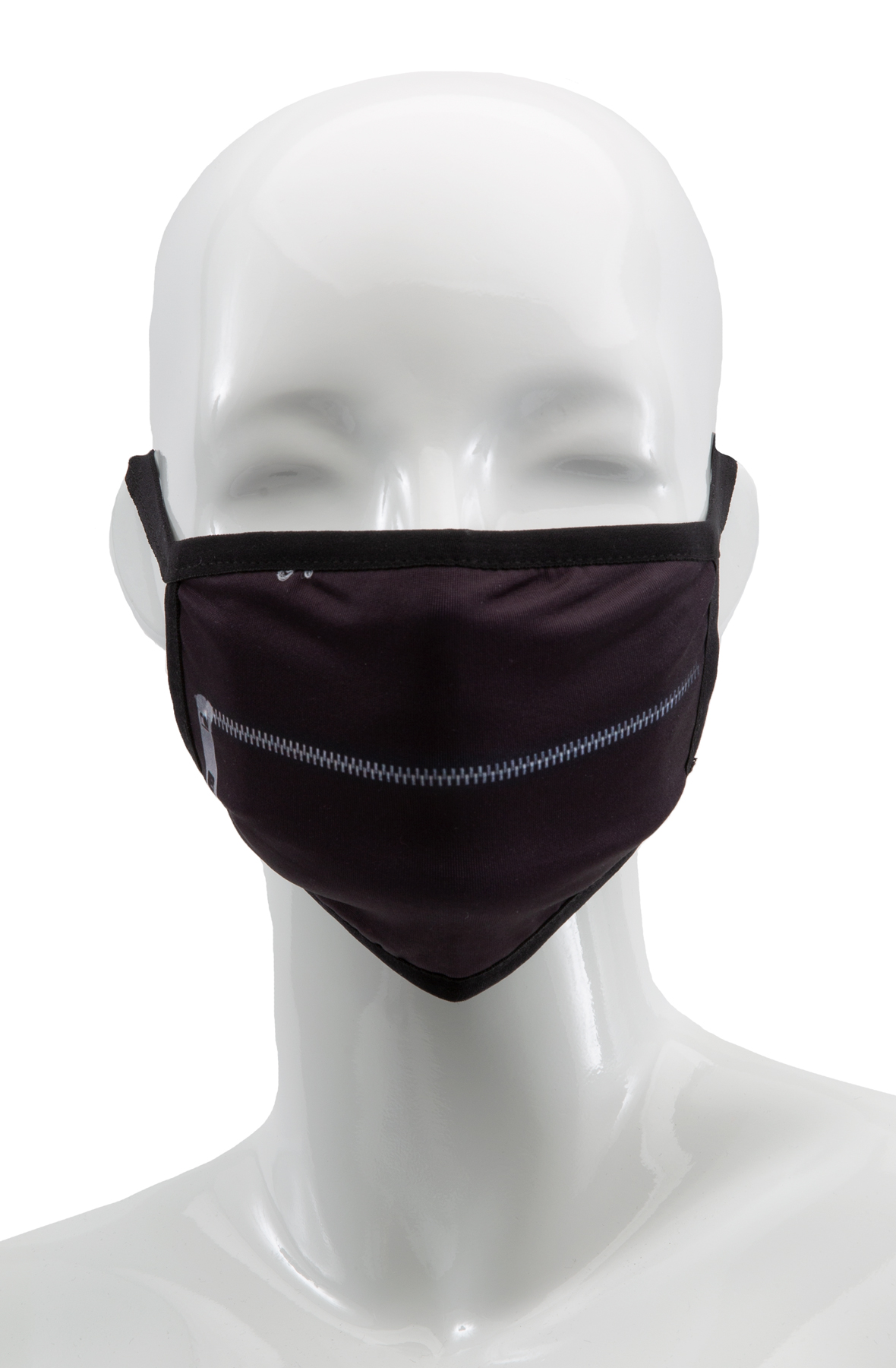 Zipper Face Mask in Black