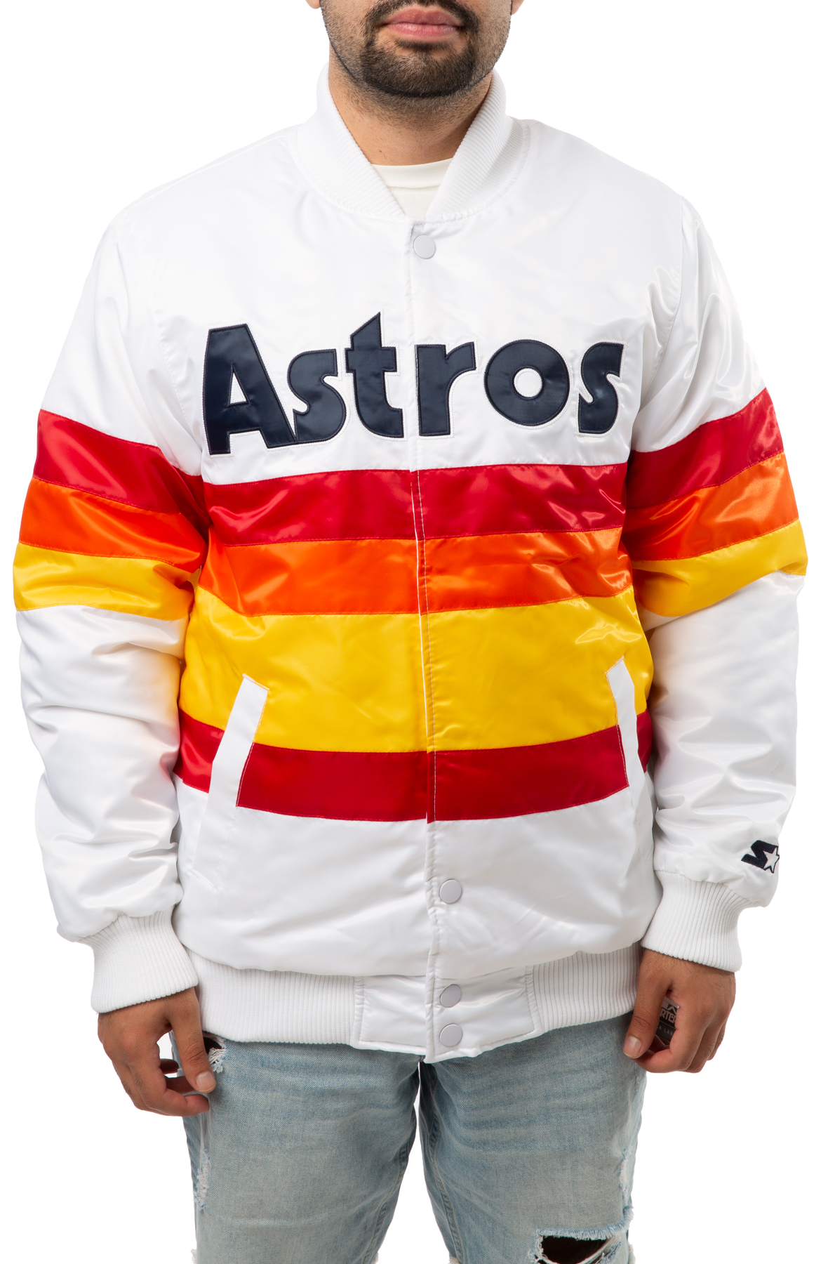 Houston Astros Mitchell and Ness Rainbow Sweater- Authentic New