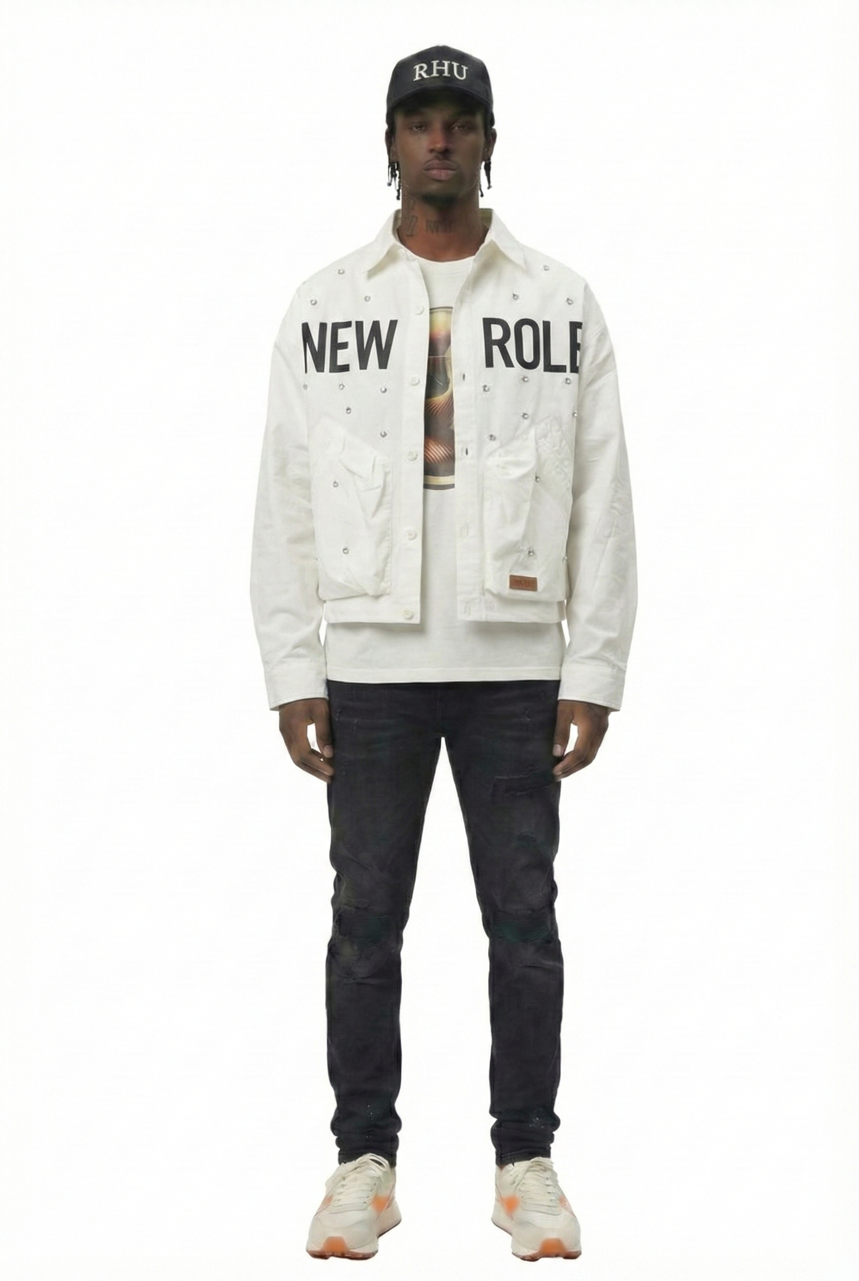 REVOL Twill Blended Nylon Crop Top Jacket