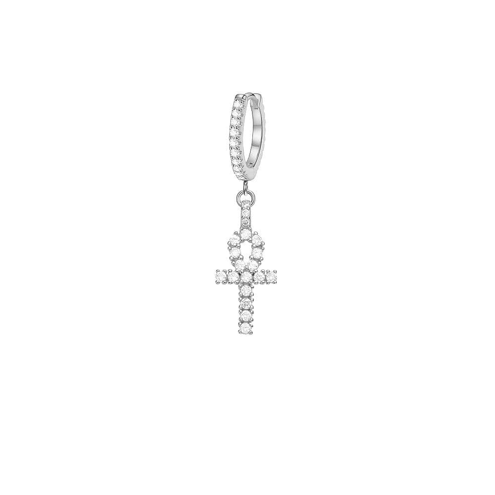 Mister Gem Ankh Earring Chrome