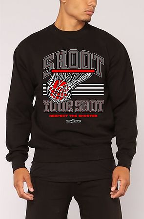 The Shoot your Shot Crewneck in Black