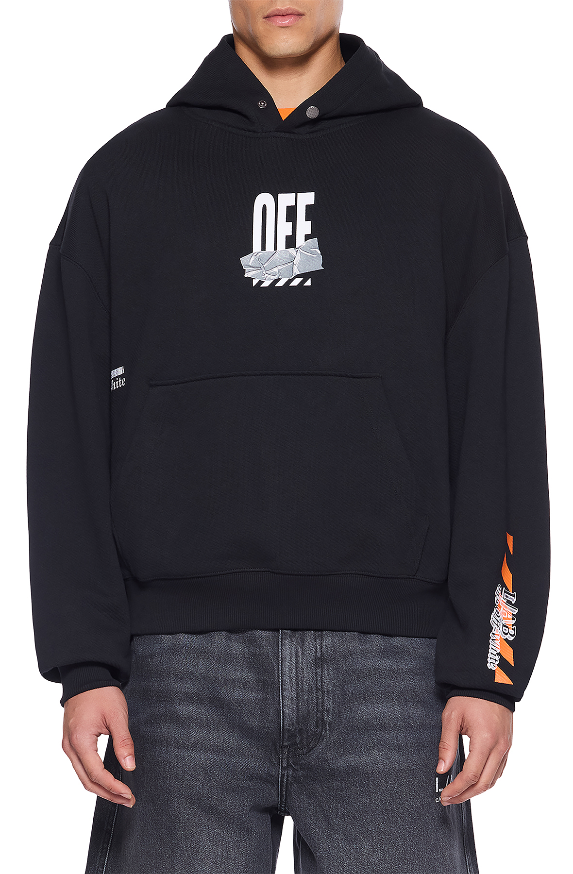LAB CO OFF WHITE L/AB Off Active Tape Hoodie 44LABF26K081-001
