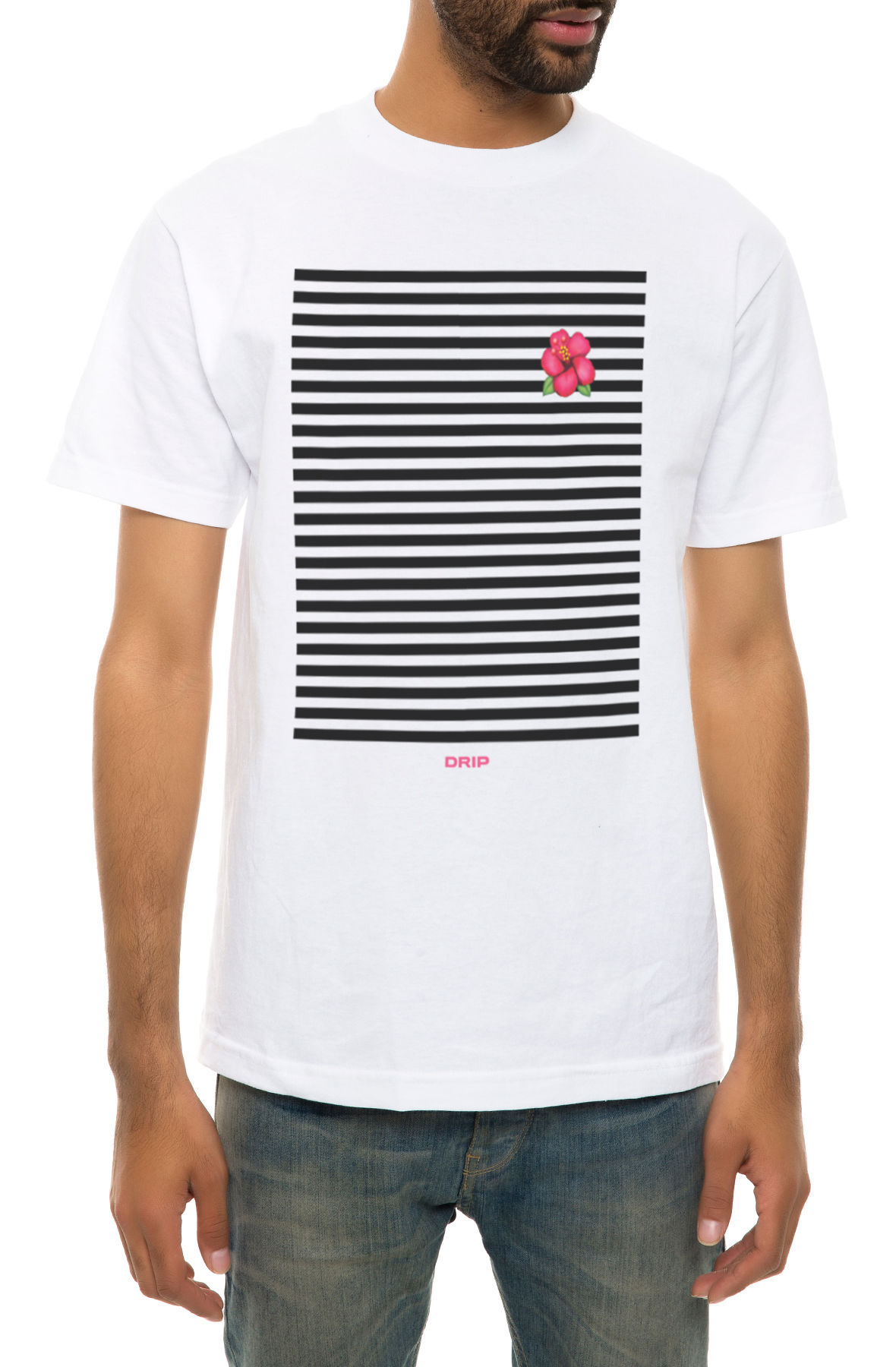 The Flower Drip Tee in White