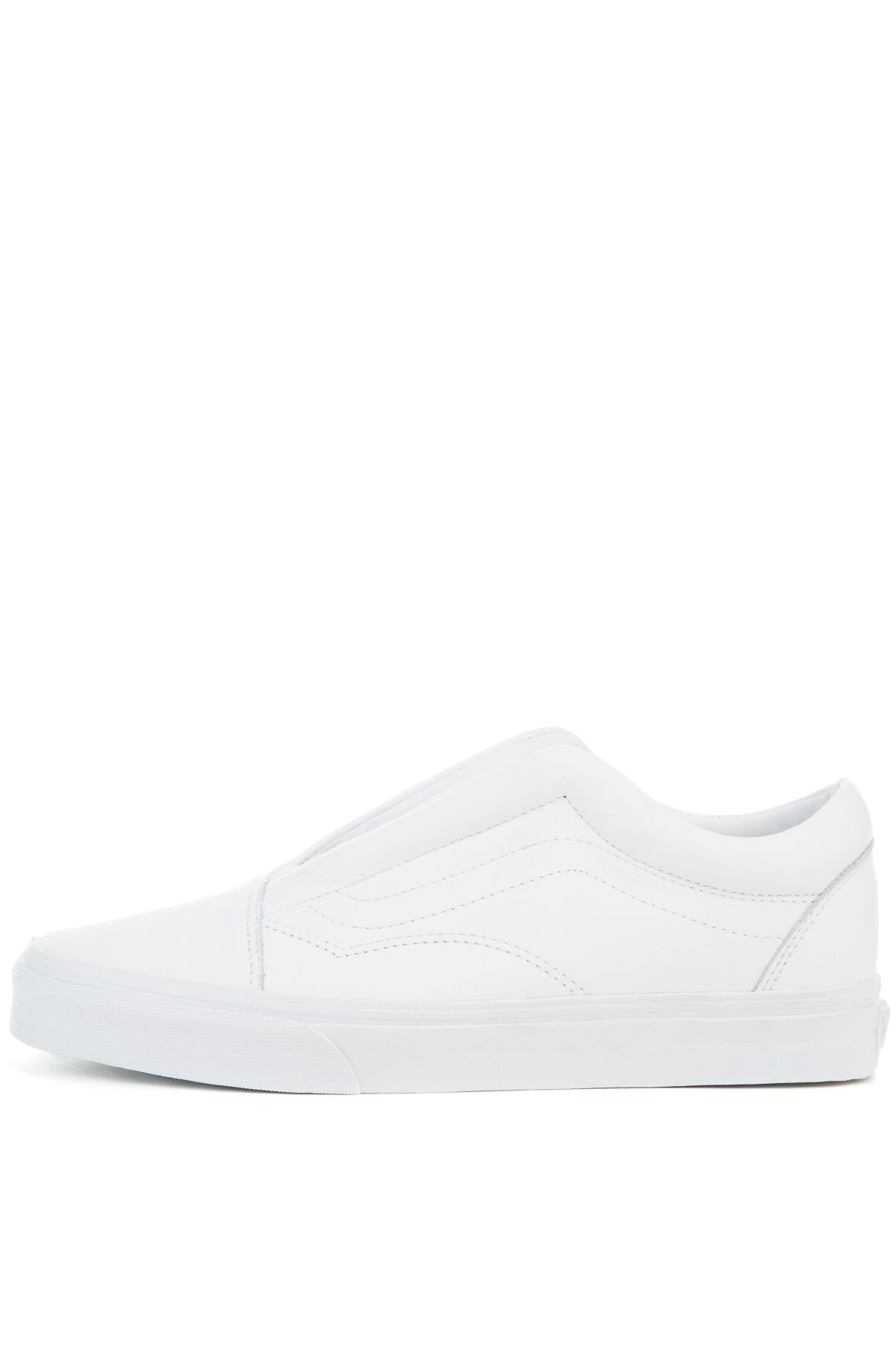 VANS The Old Skool Laceless DX in True White VN0A3DPCL3H-WHT ...