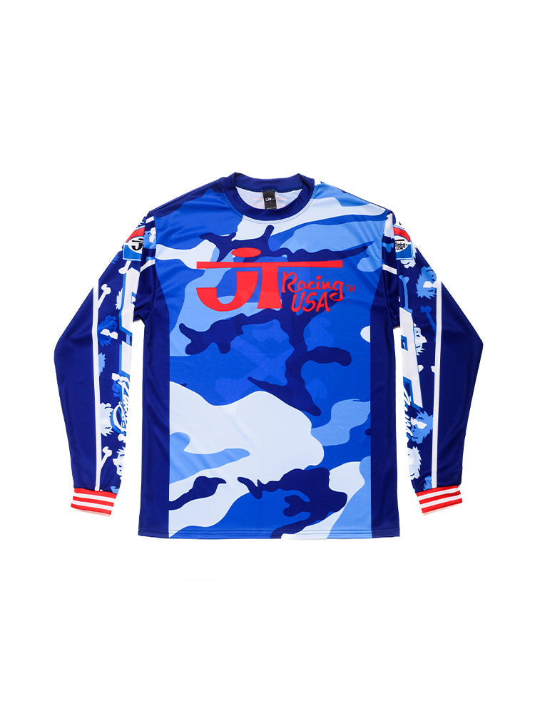 Kids Bad Bones Jersey - Blue Patriot Camo