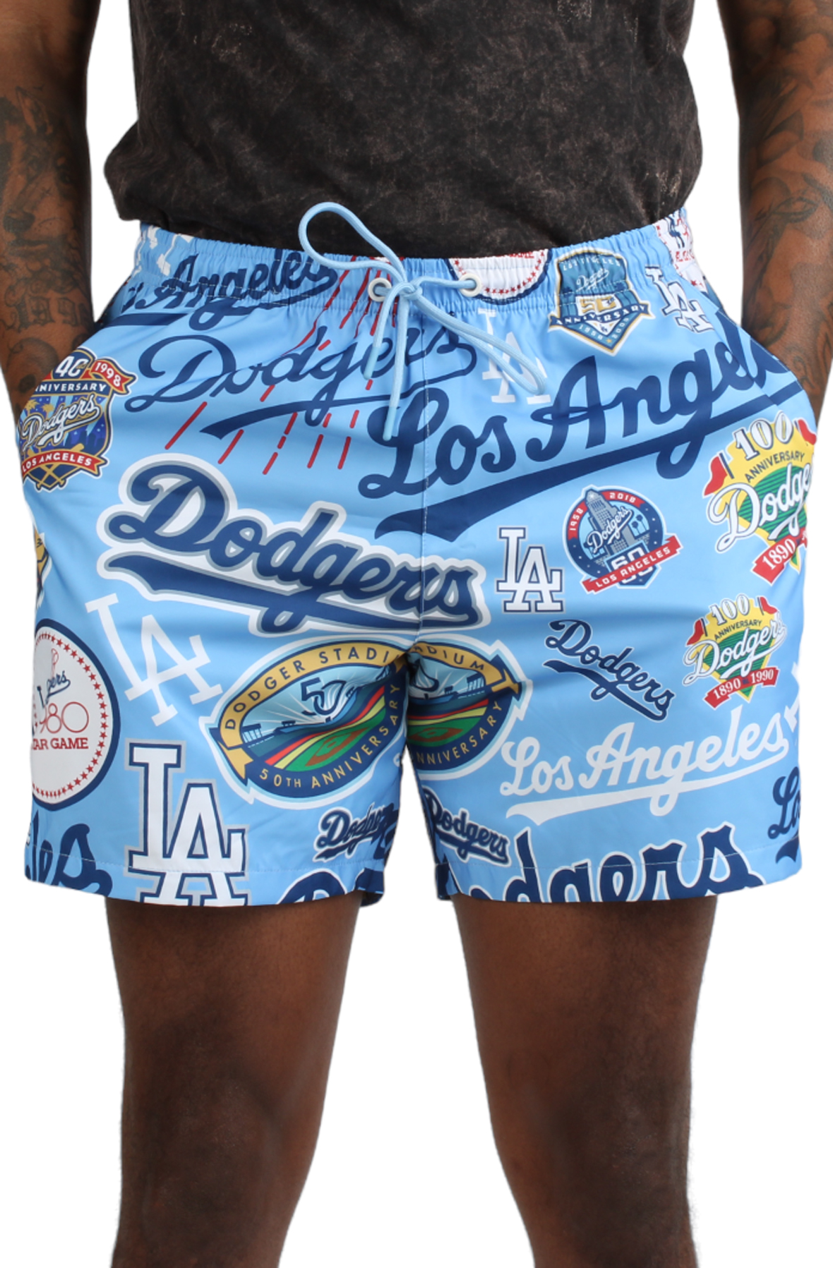 Men's Pro Standard Pink Los Angeles Dodgers Logo Club Shorts 