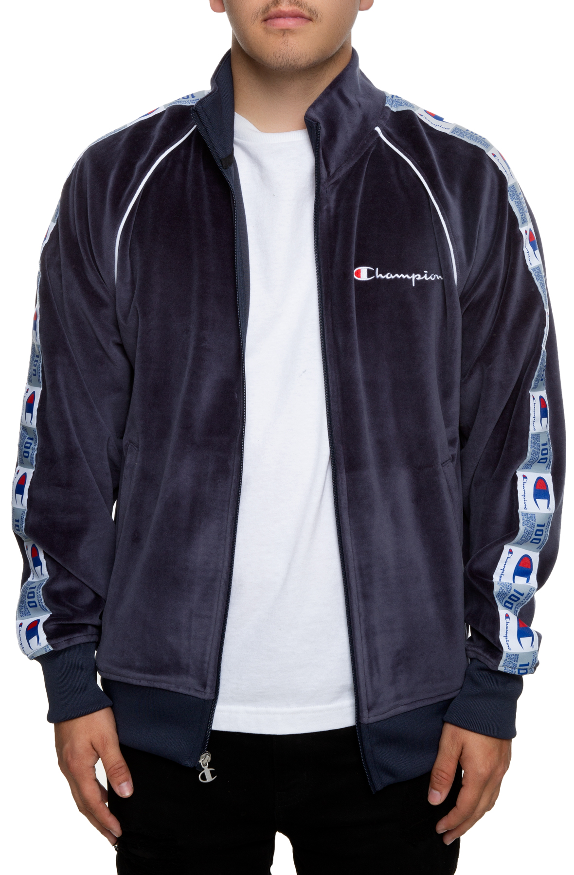 champion velour track jacket