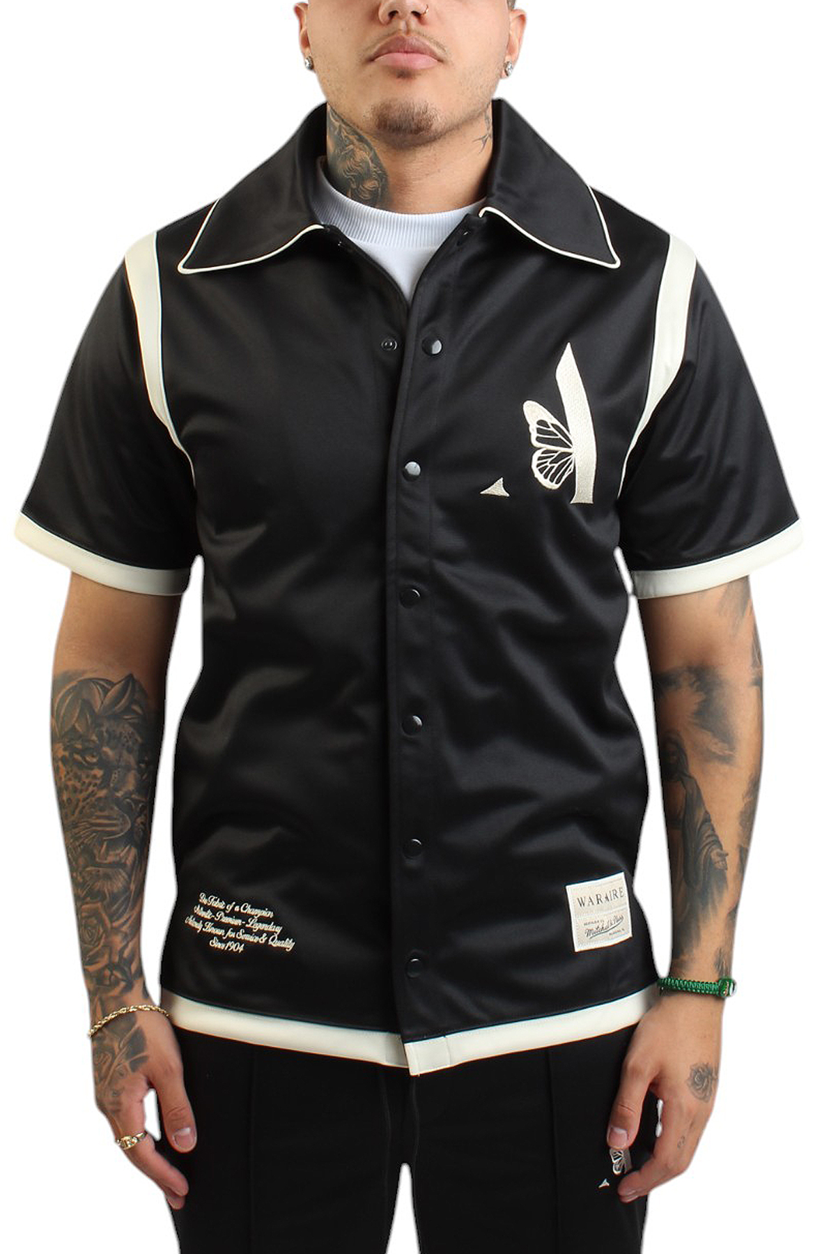 MITCHELL & NESS Mitchell Ness x Waraire Black Full-Snap Shooting