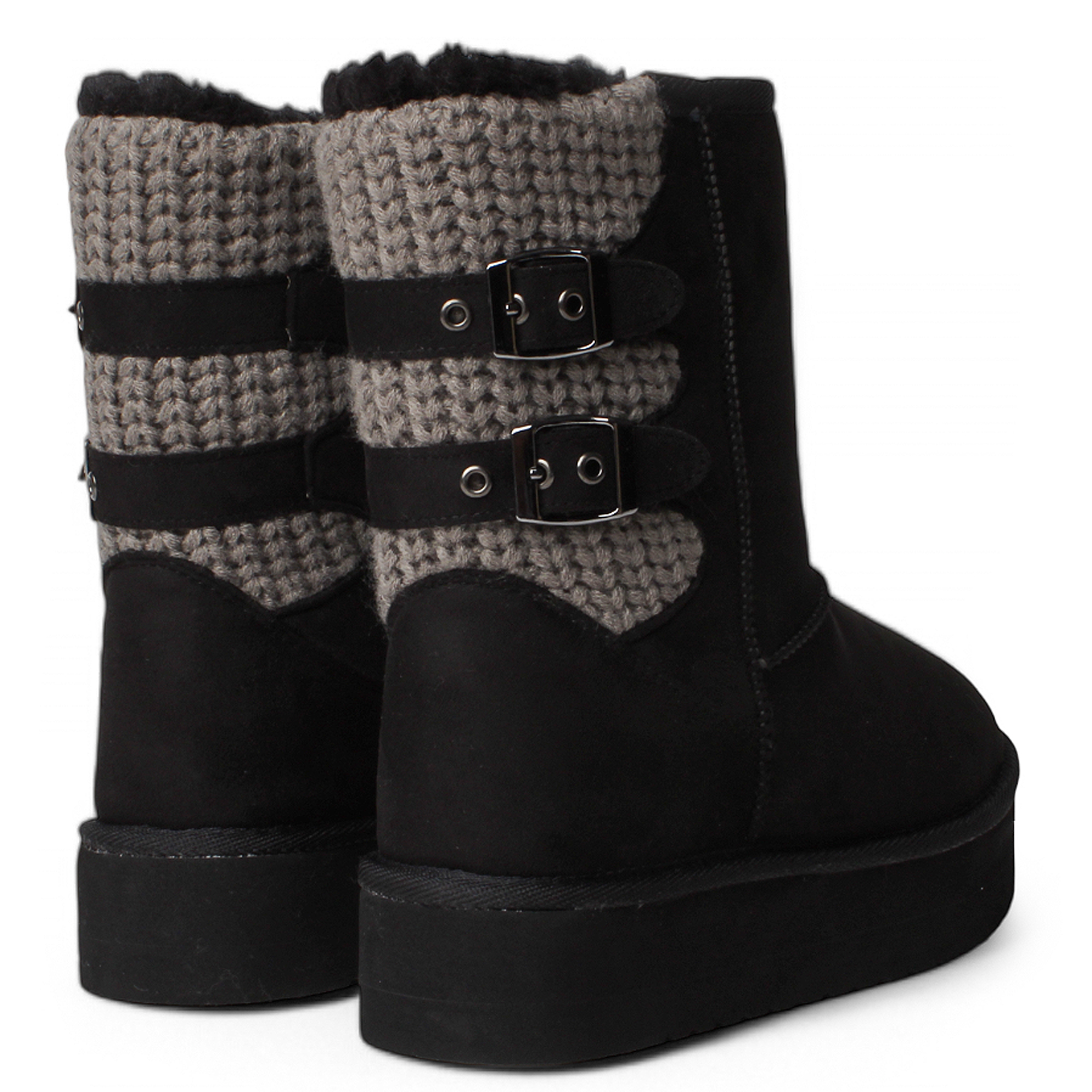 FD-Medal Faux Fur Boots