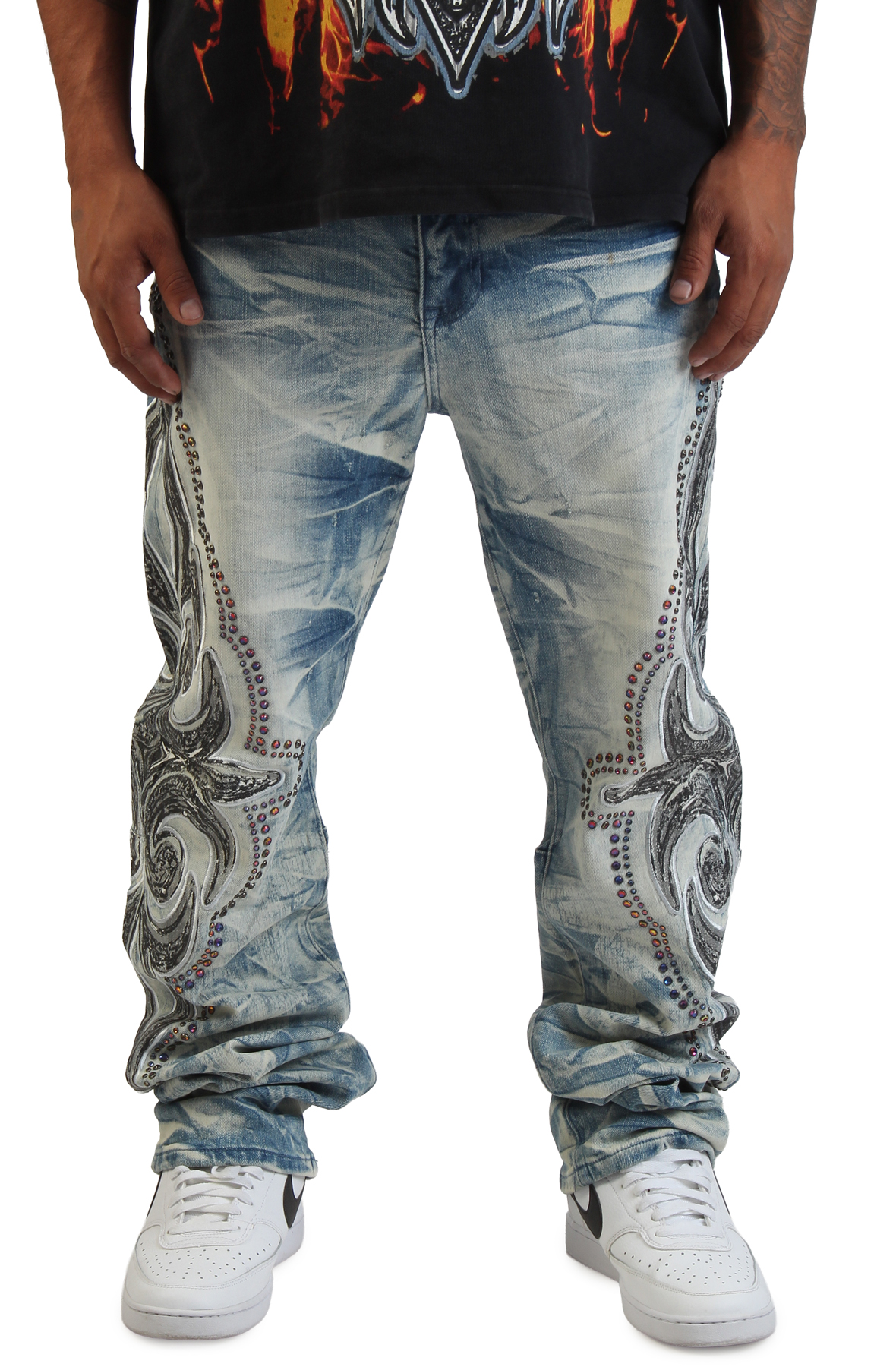 Long Straight Luminous Jeans