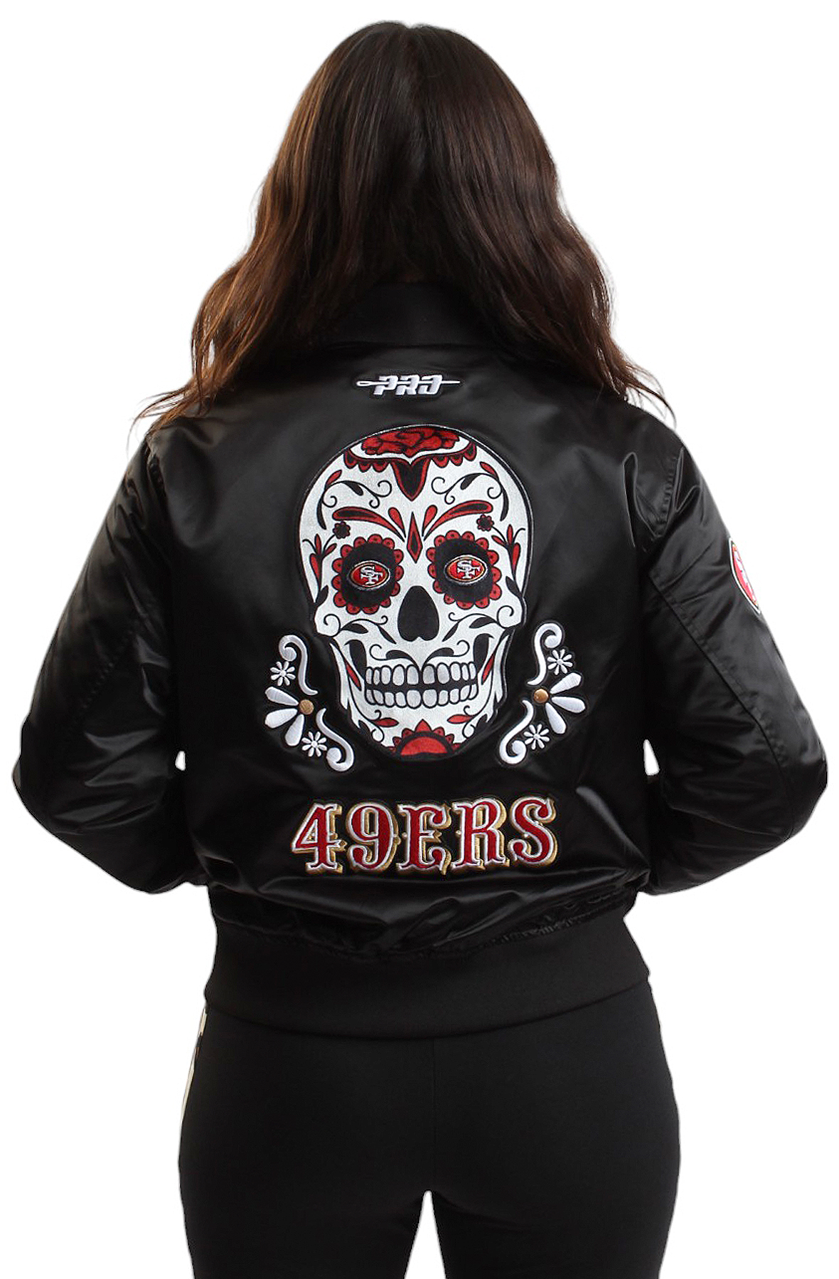 NFL San Francisco 49ers Sugar Skull Satin Jacket