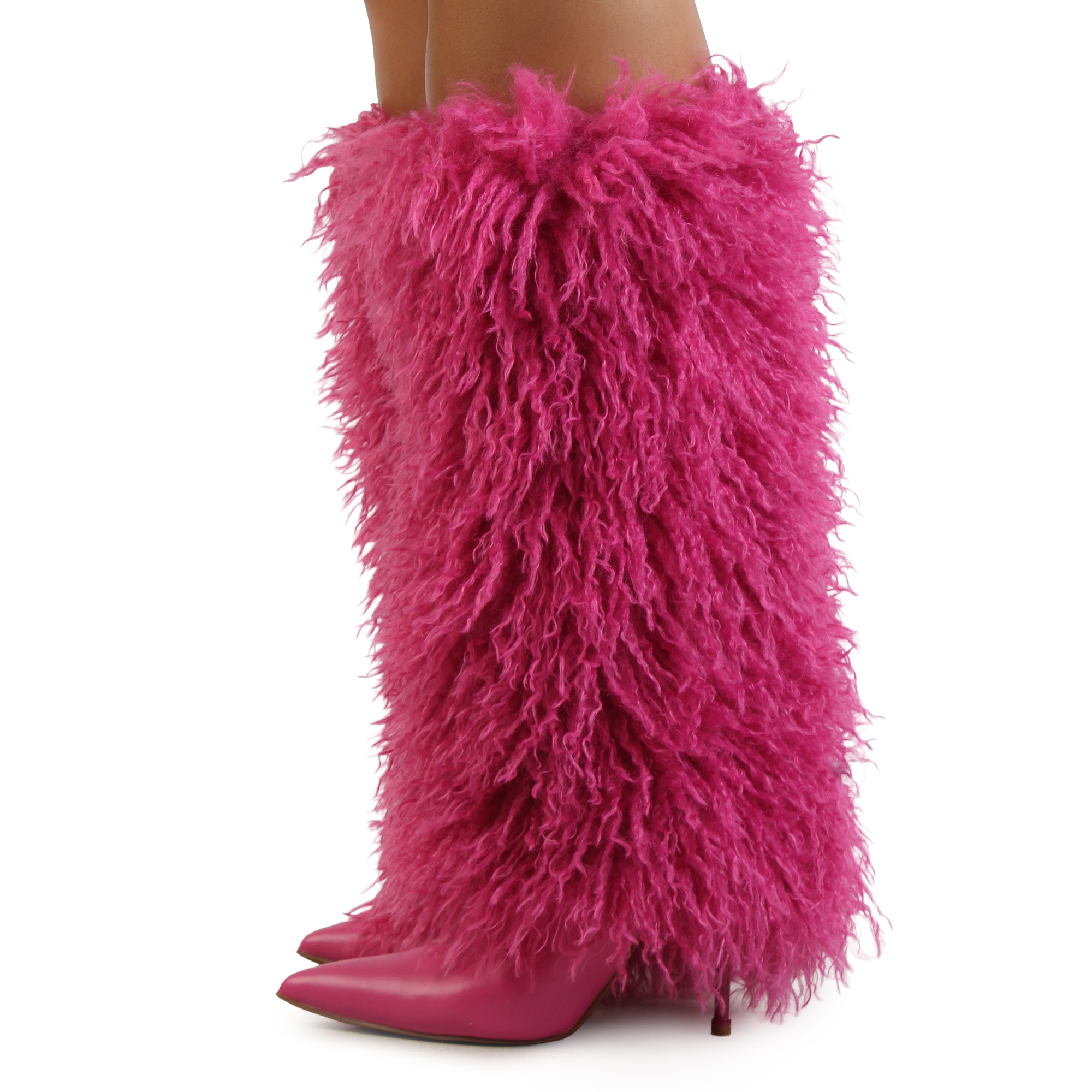 Demure-01Fur Stiletto Boot