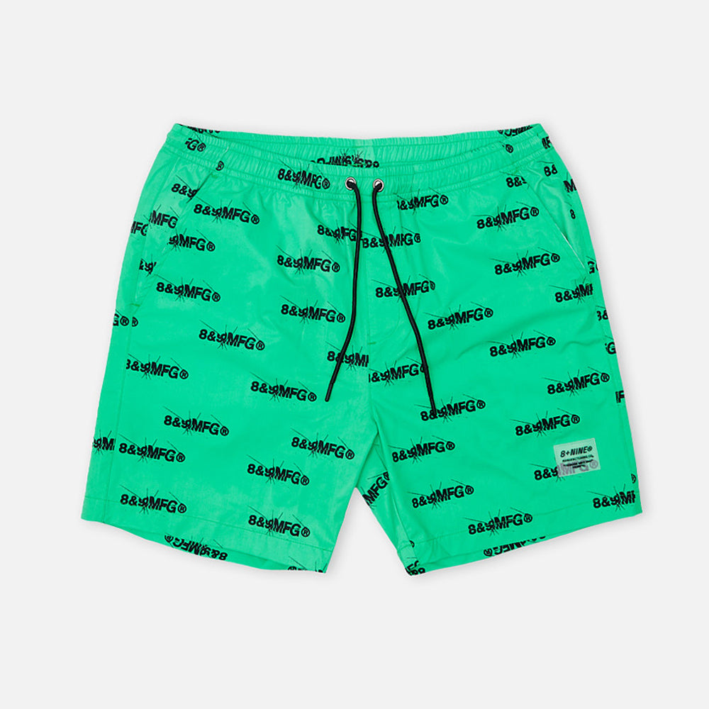 Shattered Nylon Shorts Green