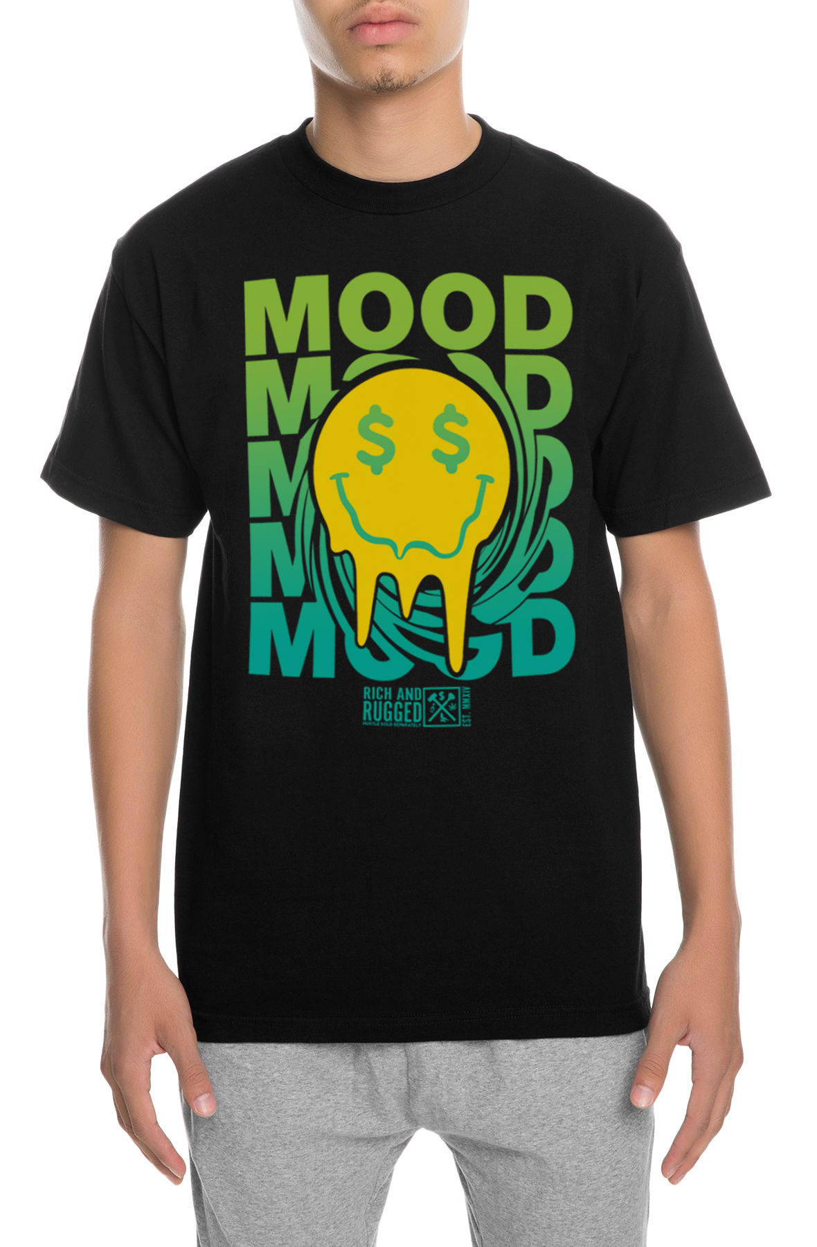 The Trippy Mood Tee in Black