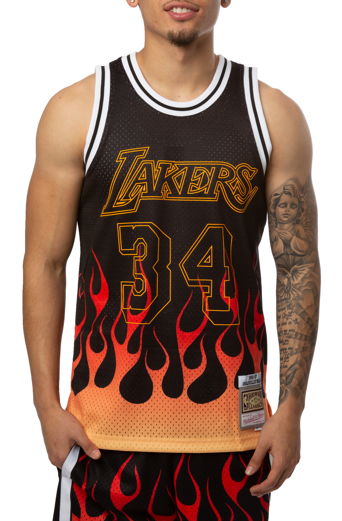 Shaquille O'Neal Los Angeles Lakers Mitchell & Ness 1996/97 Hardwood  Classics Fadeaway Swingman Player