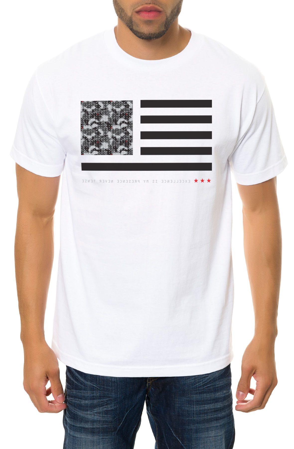 The Camo Stripes Tee in White