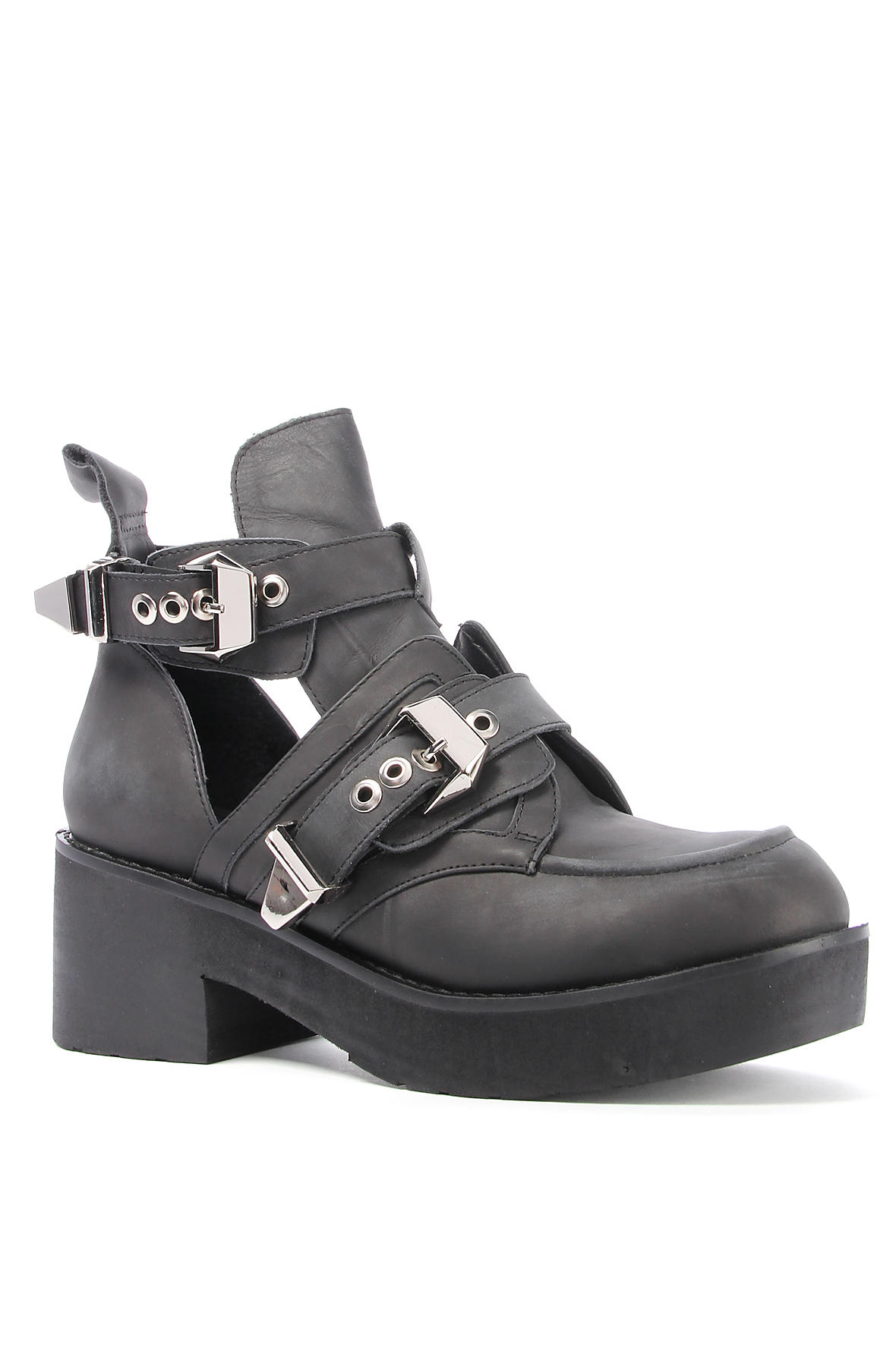 JEFFREY CAMPBELL The Coltrane Boot in Distressed Black COLTRANE-BLK - Karmaloop Jeffrey Campbell Coltrane Boots