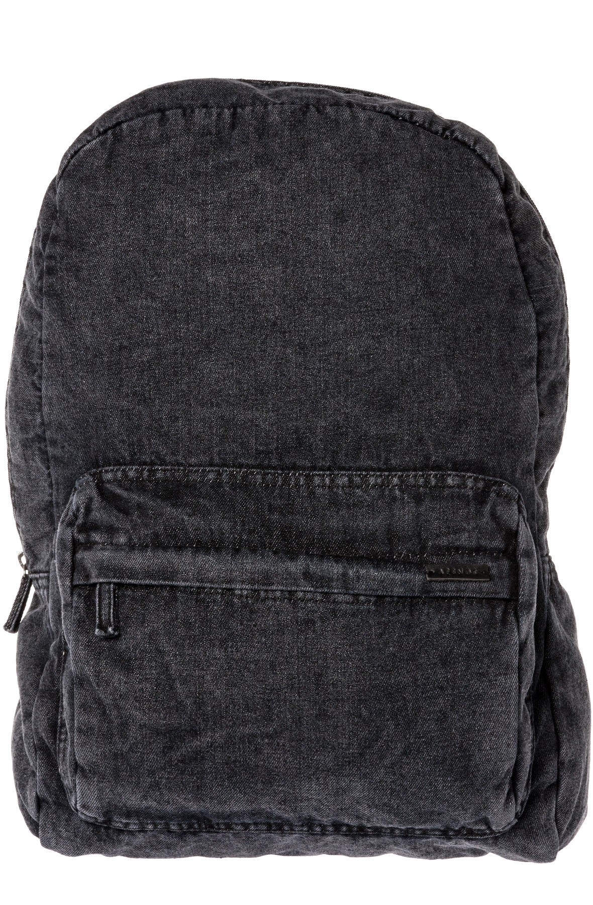 Acid wash outlet denim backpack