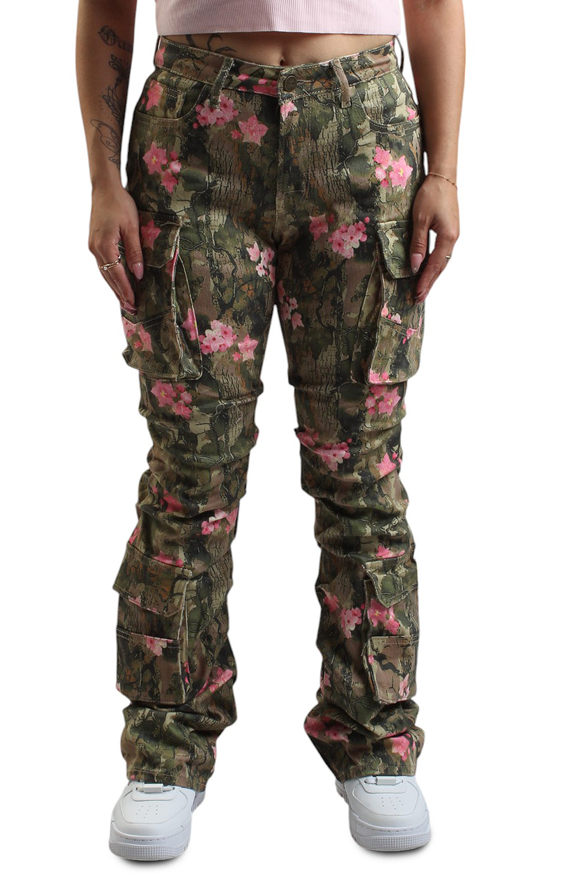 Blossom Mid Rise Stacked Jean