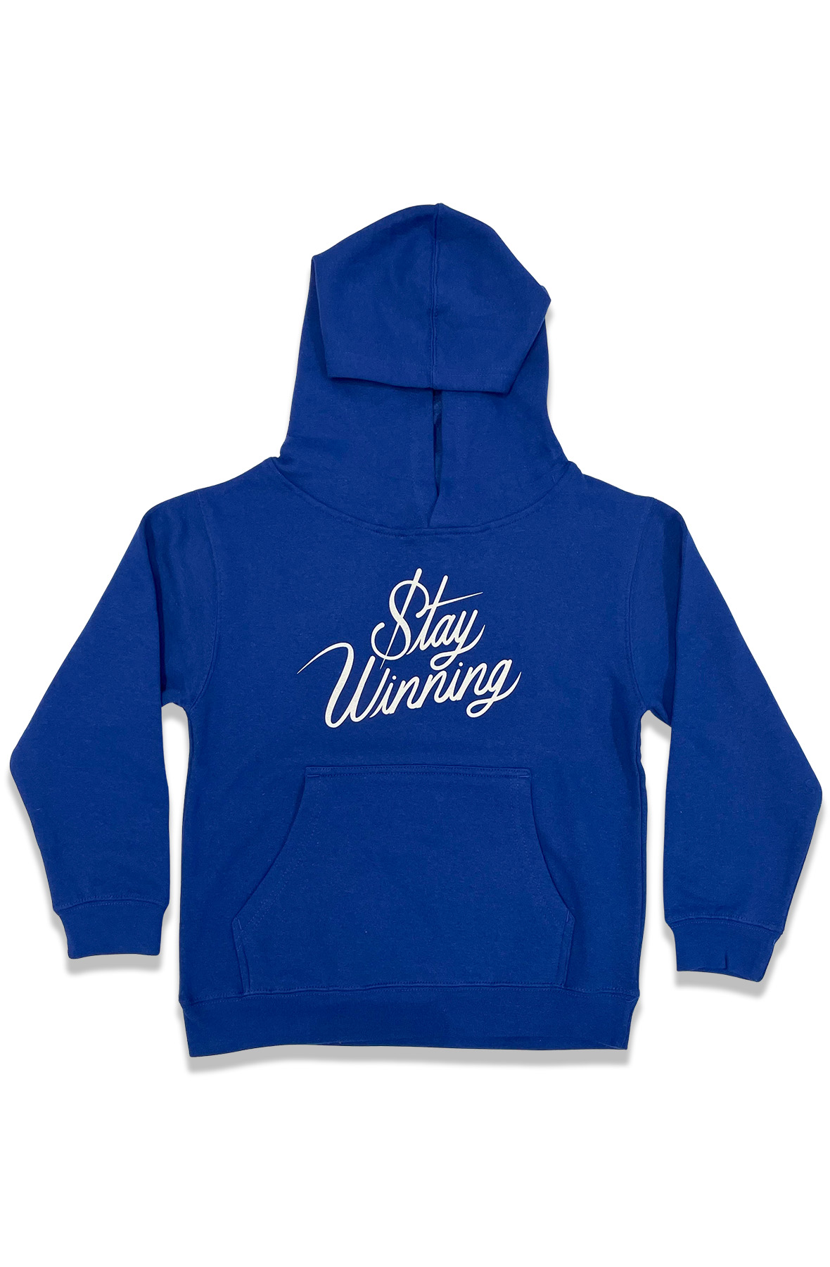 Stay Winning Original Script Blue Youth Hoodie