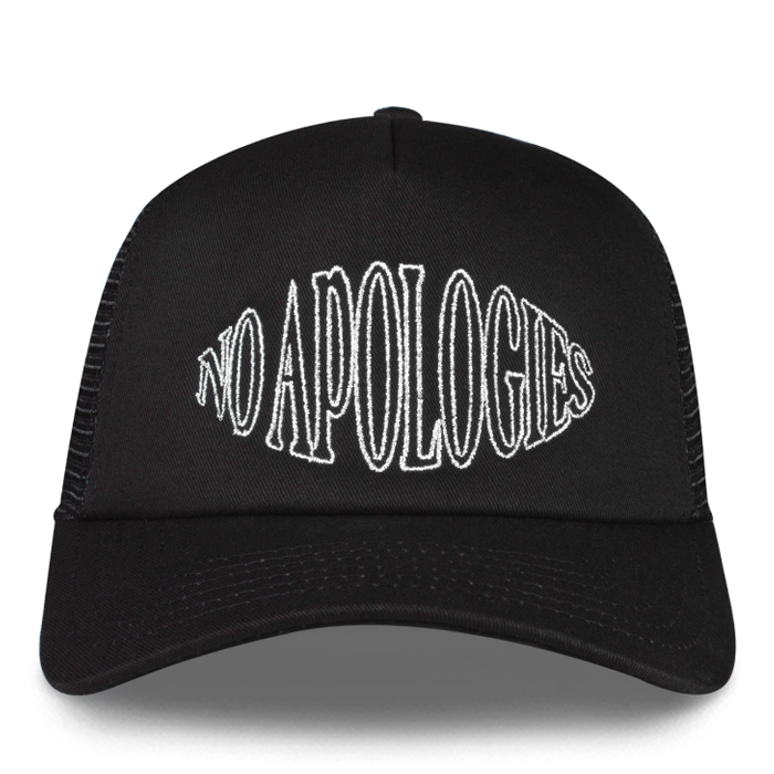 No Apologies Mesh Trucker Cap - Onyx Black