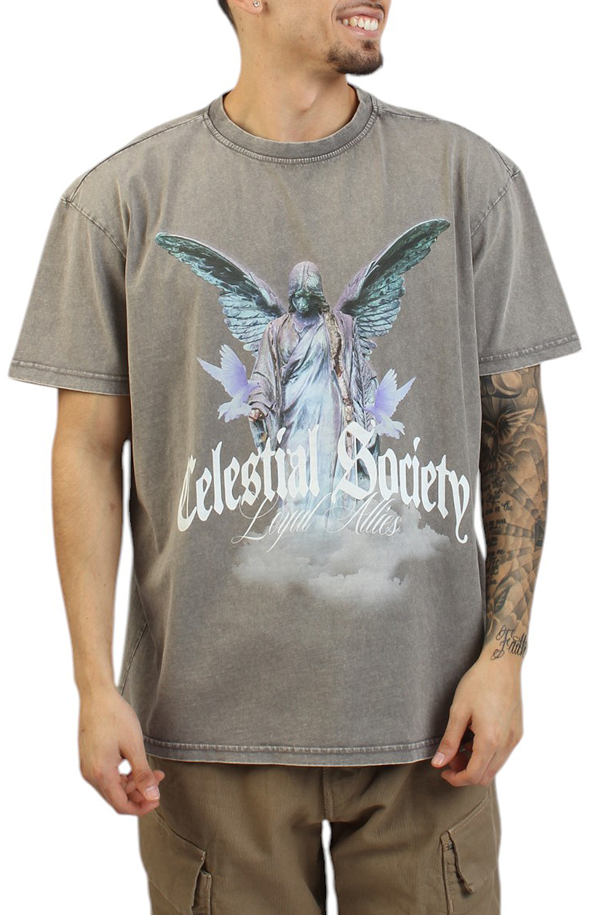 Devine Wings T-Shirt Asphalt