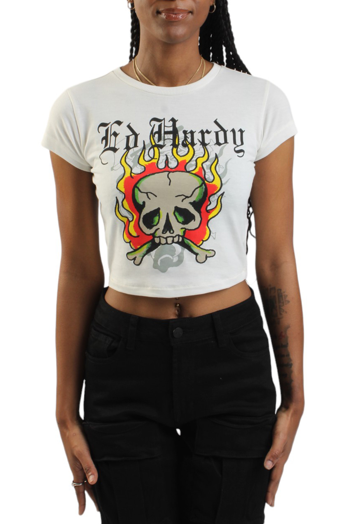 Flame Skull Baby Tee