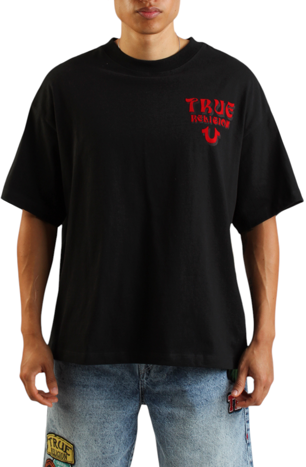 Flocked Logo Oversized T-Shirt