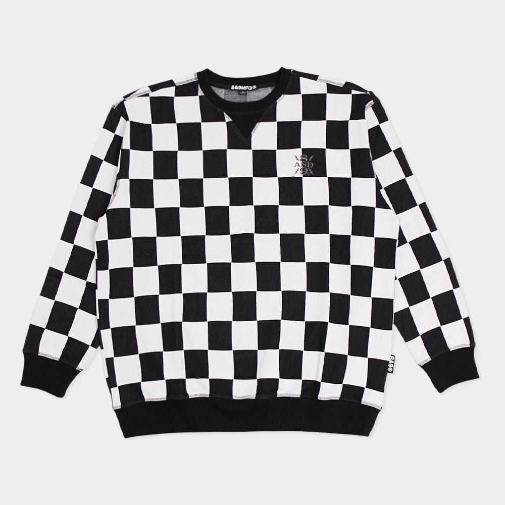 Black and white checkered sweatshirt best sale